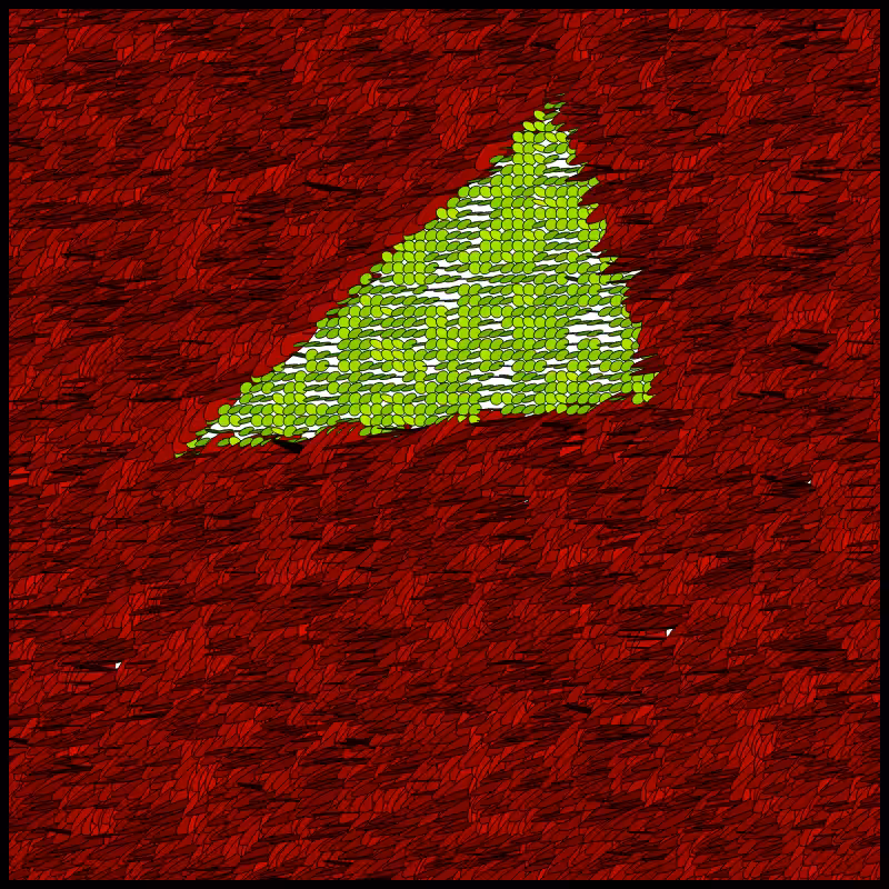 Flow Field Circles Triangle #3