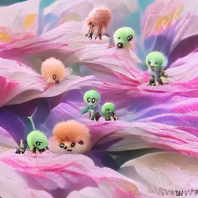 Micro Alien Flower Invasion