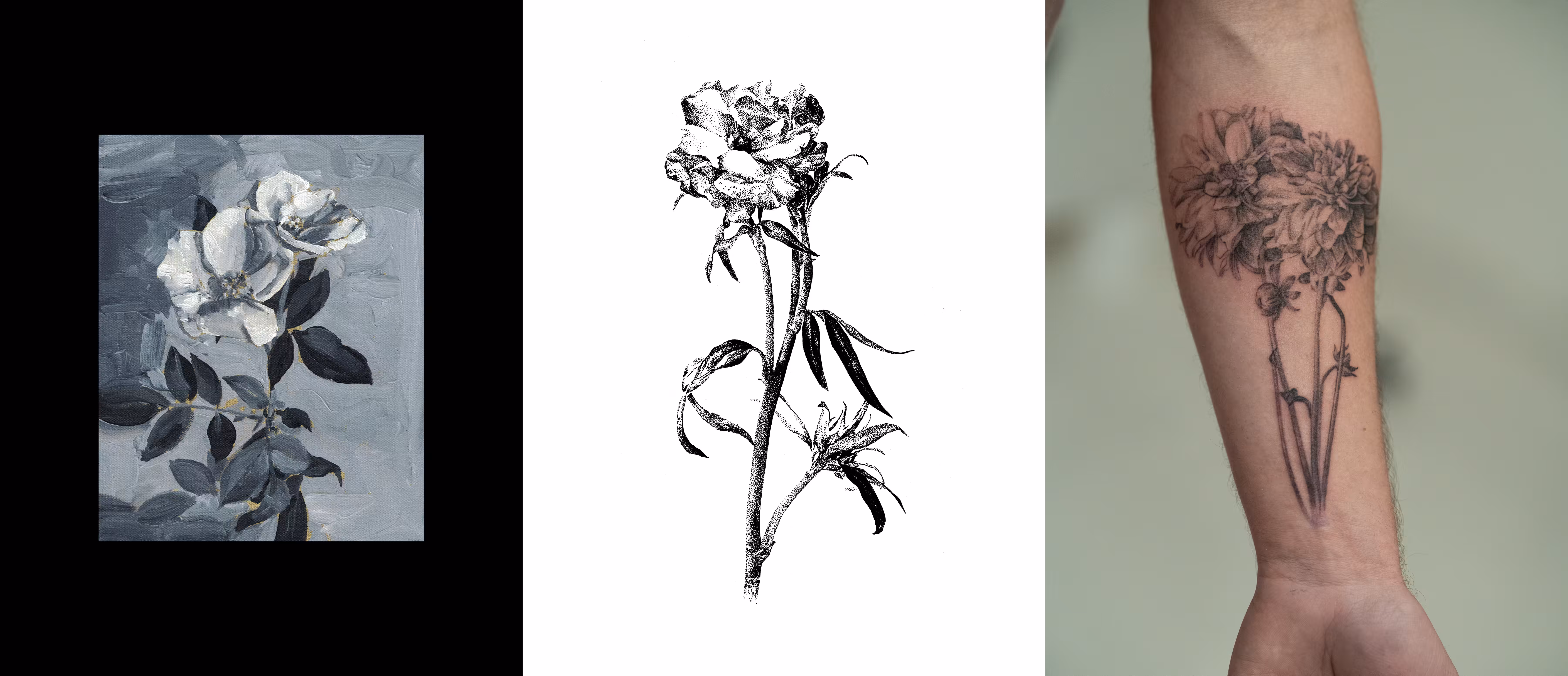 Floral Triptych 001