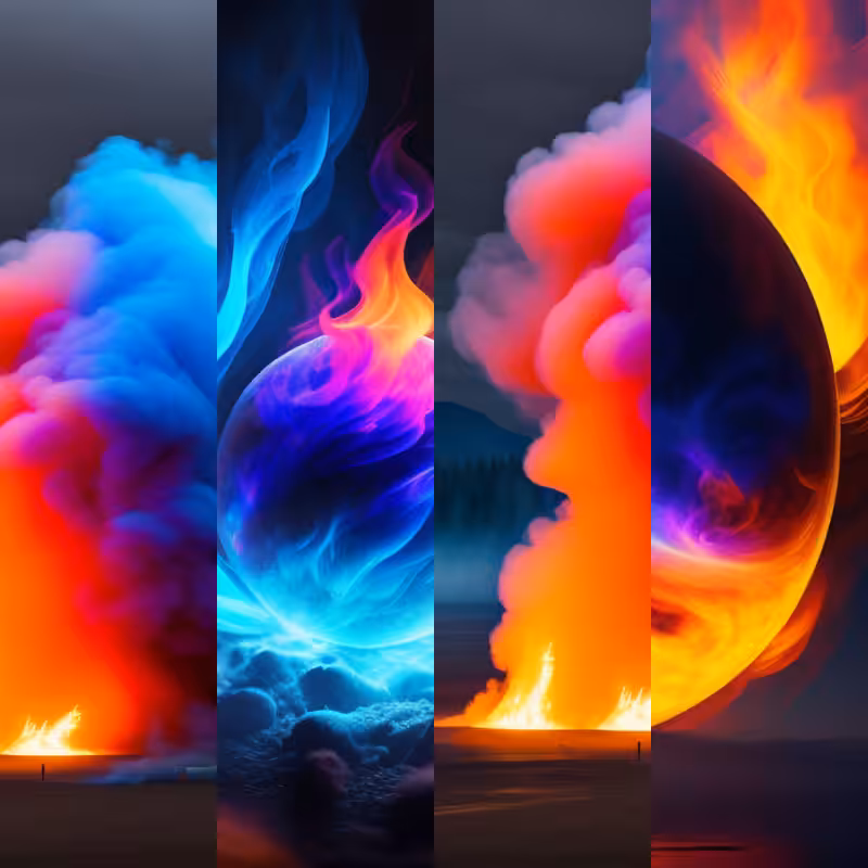 The movement of fire and smoke #1