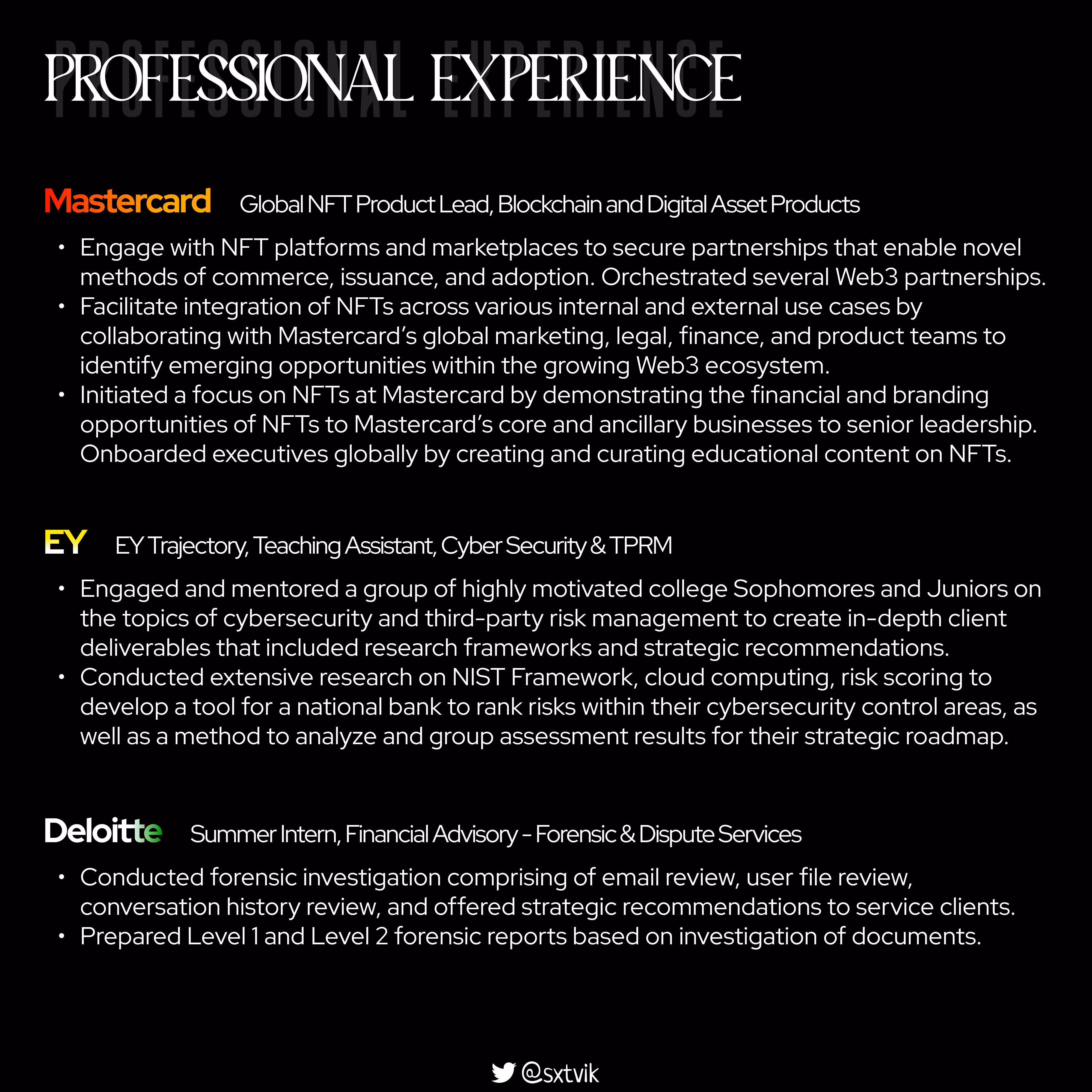 5 - Professional Experience (Web2)