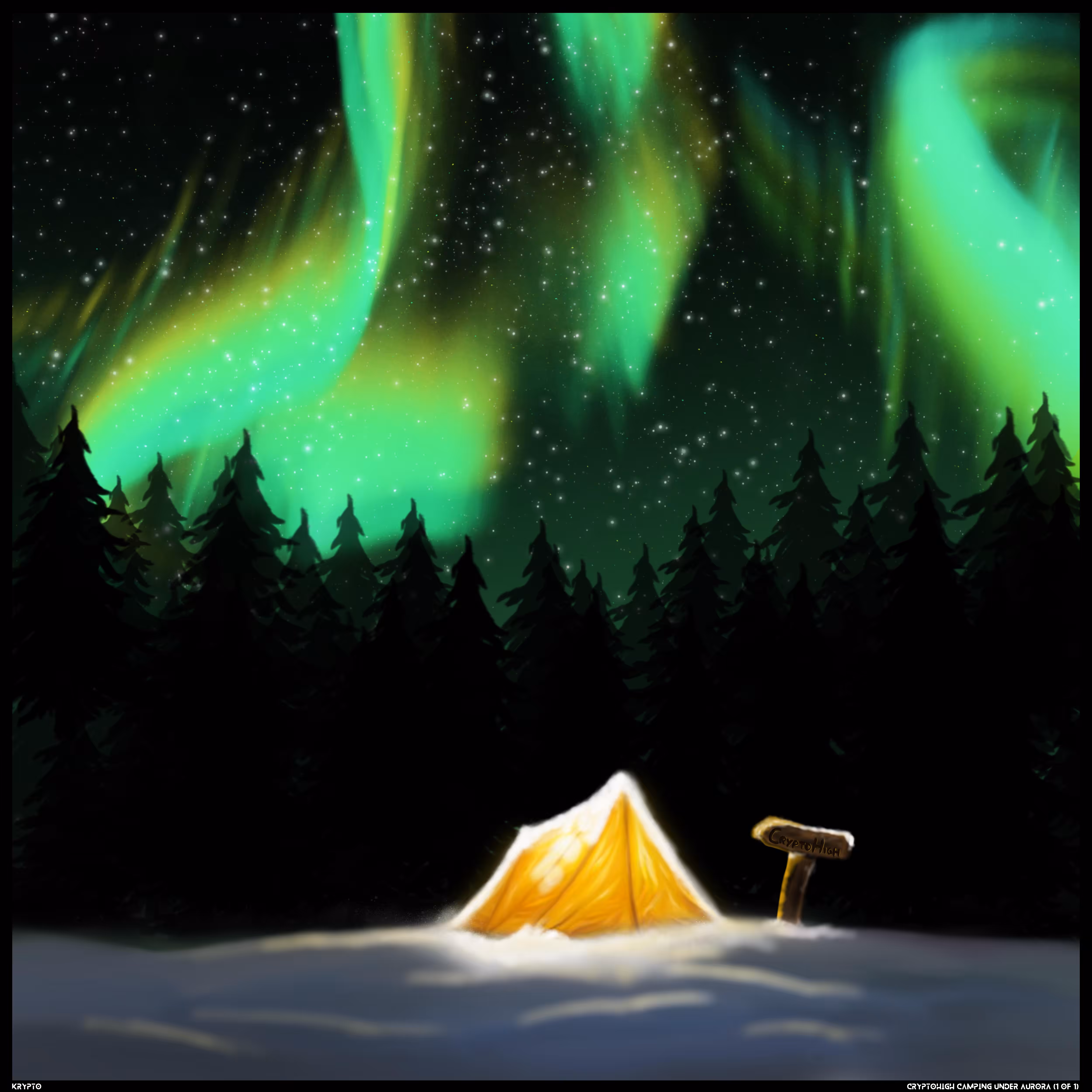 Cryptohigh Camping Under Aurora (1 of 1)
