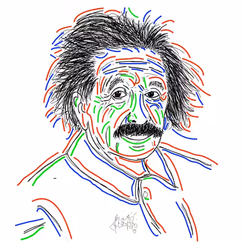 Scribbled Faces: Scribble on Einstein's Face