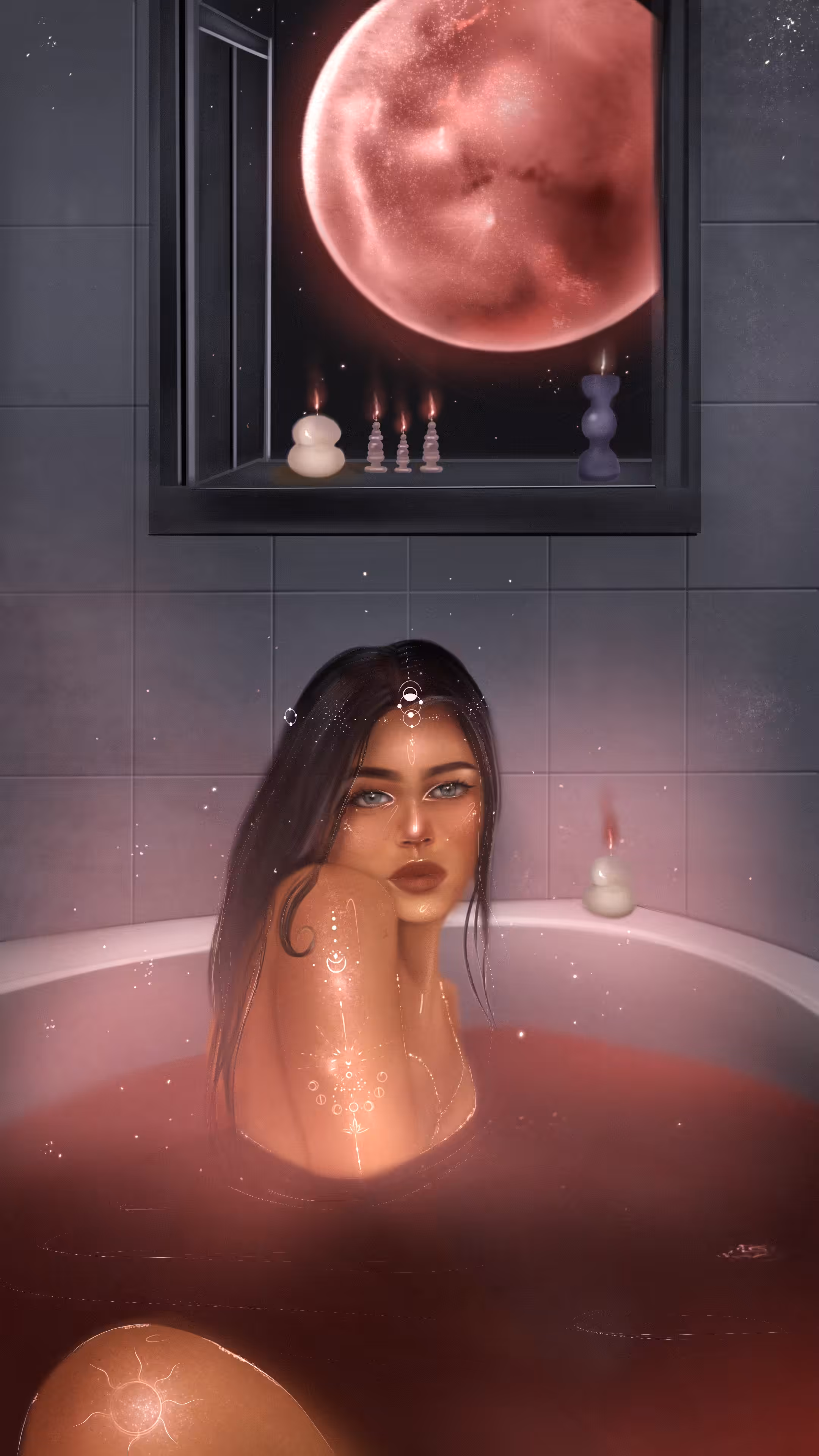 The Moon is full it's bleeding