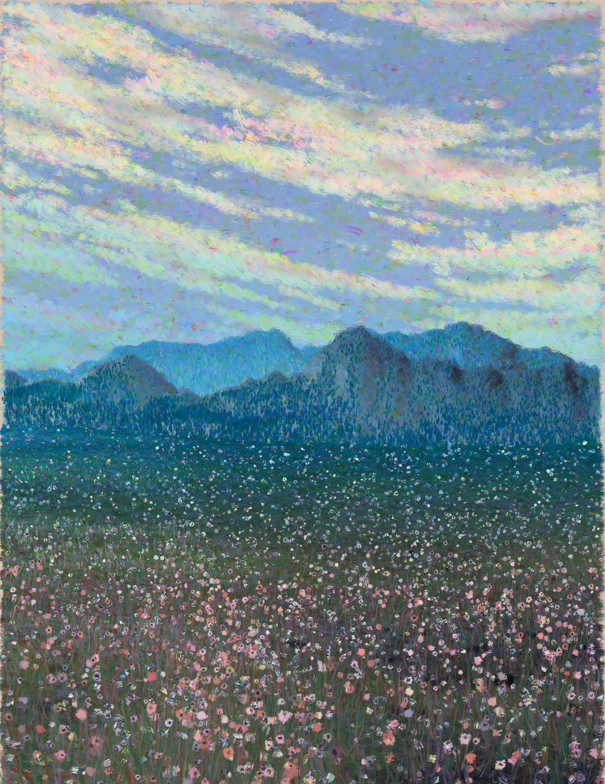 Pink Flower Field