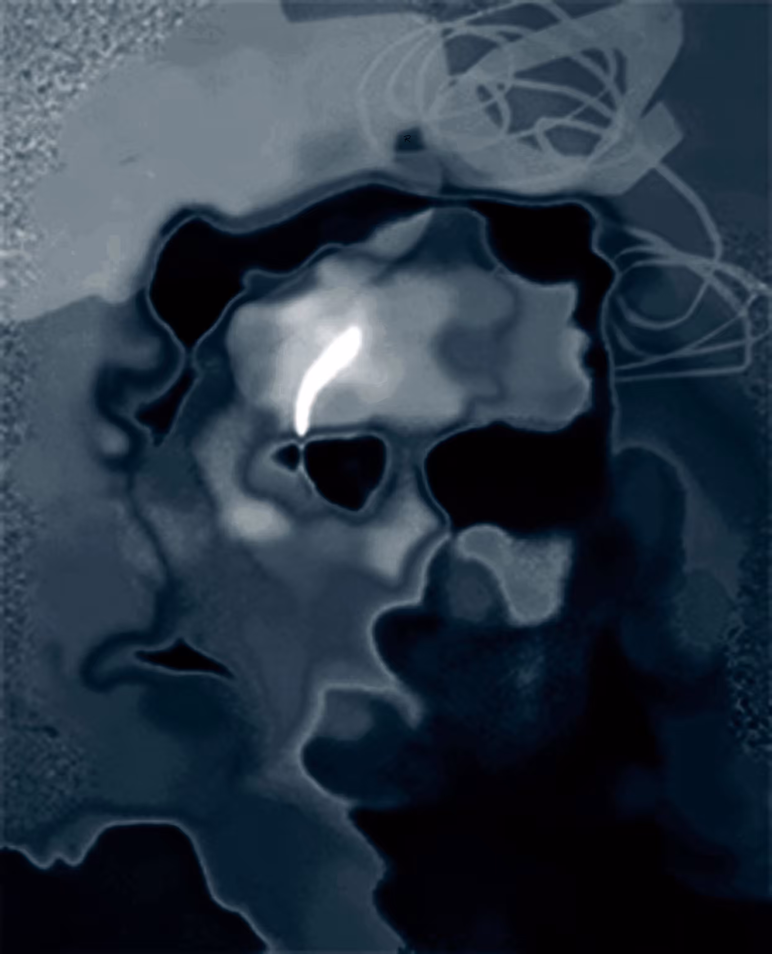 DR0P5 0F L1GH7 4L0NG 7H3 D1G174L P47H: Self-portrait