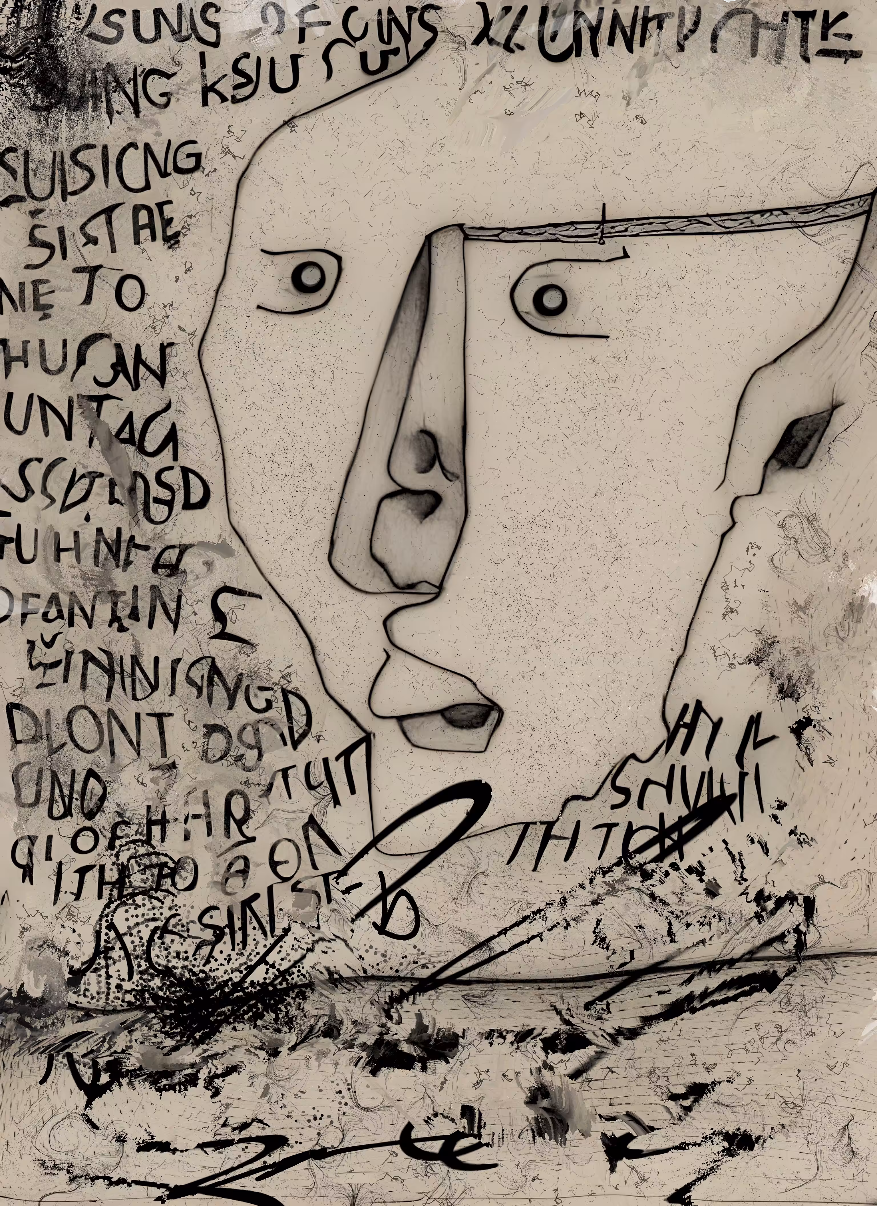 A secret message written on walls, on flesh, on the waves, the sand, and the rocks, a secret message I scream out all my life, IT'S ALL SO SIMPLE!
