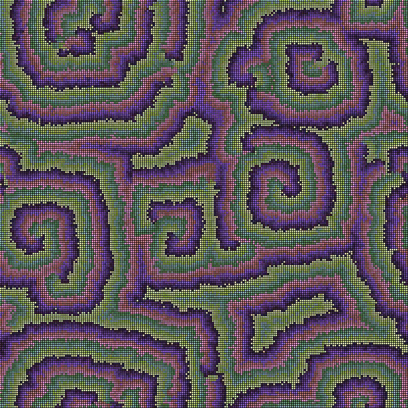 Reaction Diffusion Cellular Automata #48