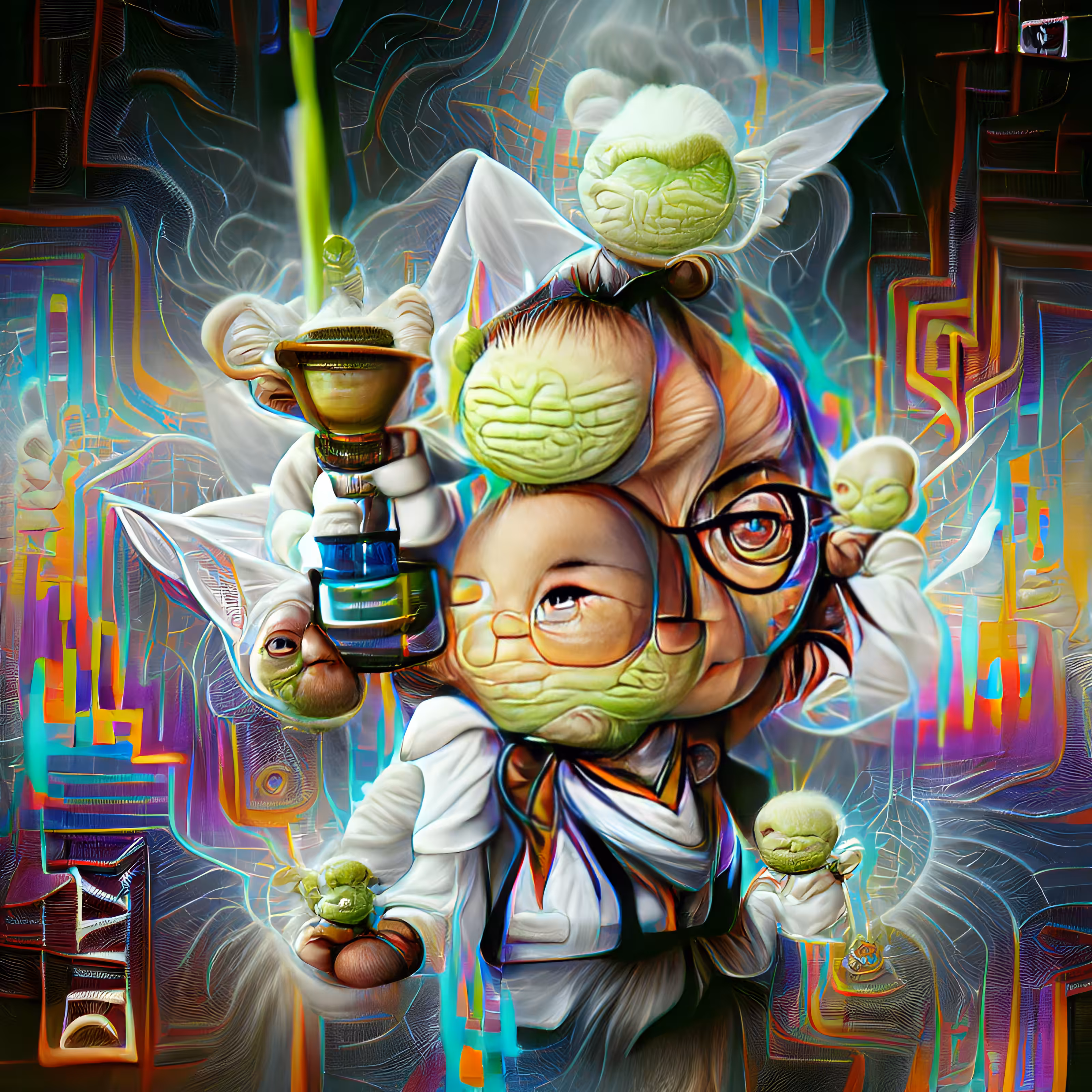 DMT Baby Yoda Scientist