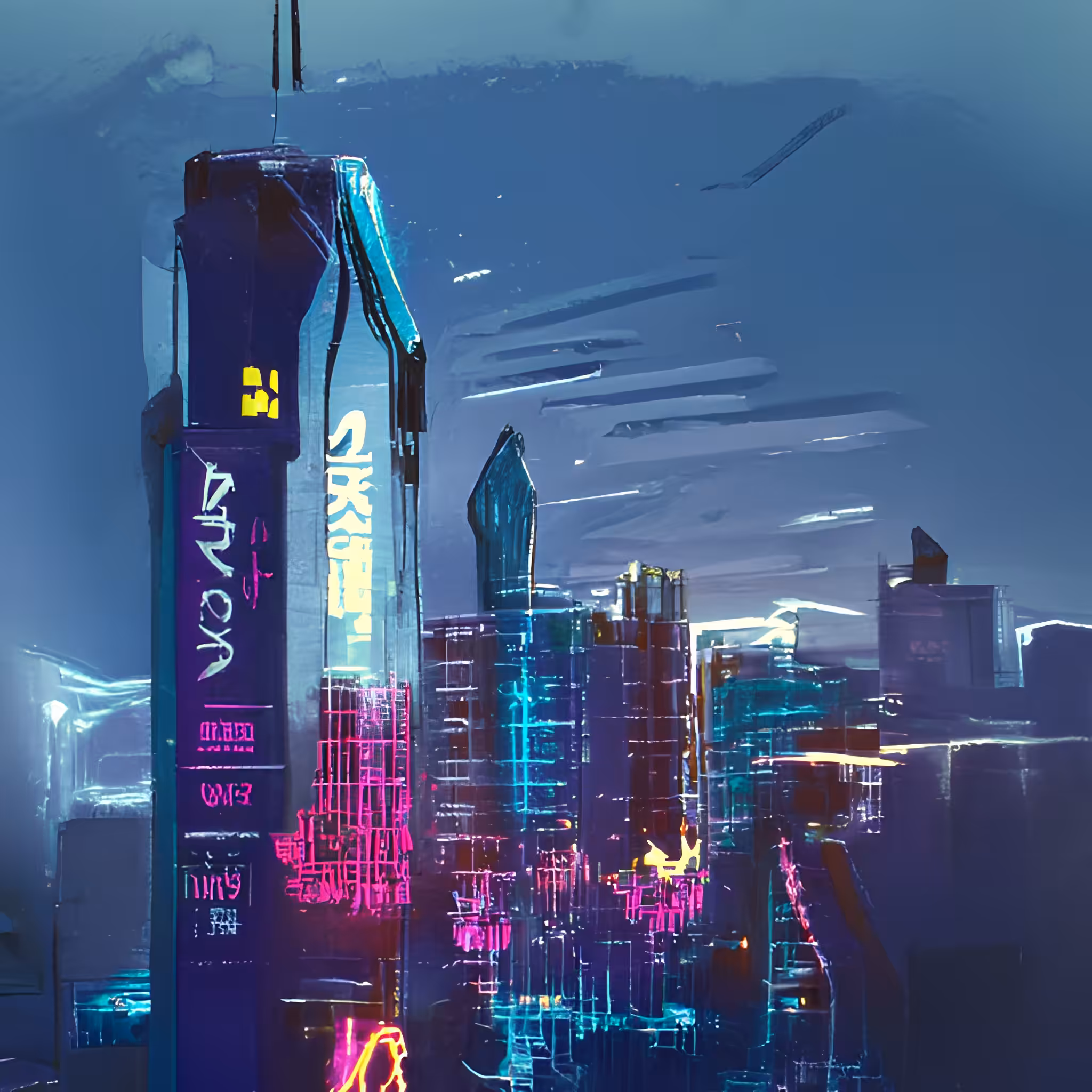 A Cyberpunk Cityscape