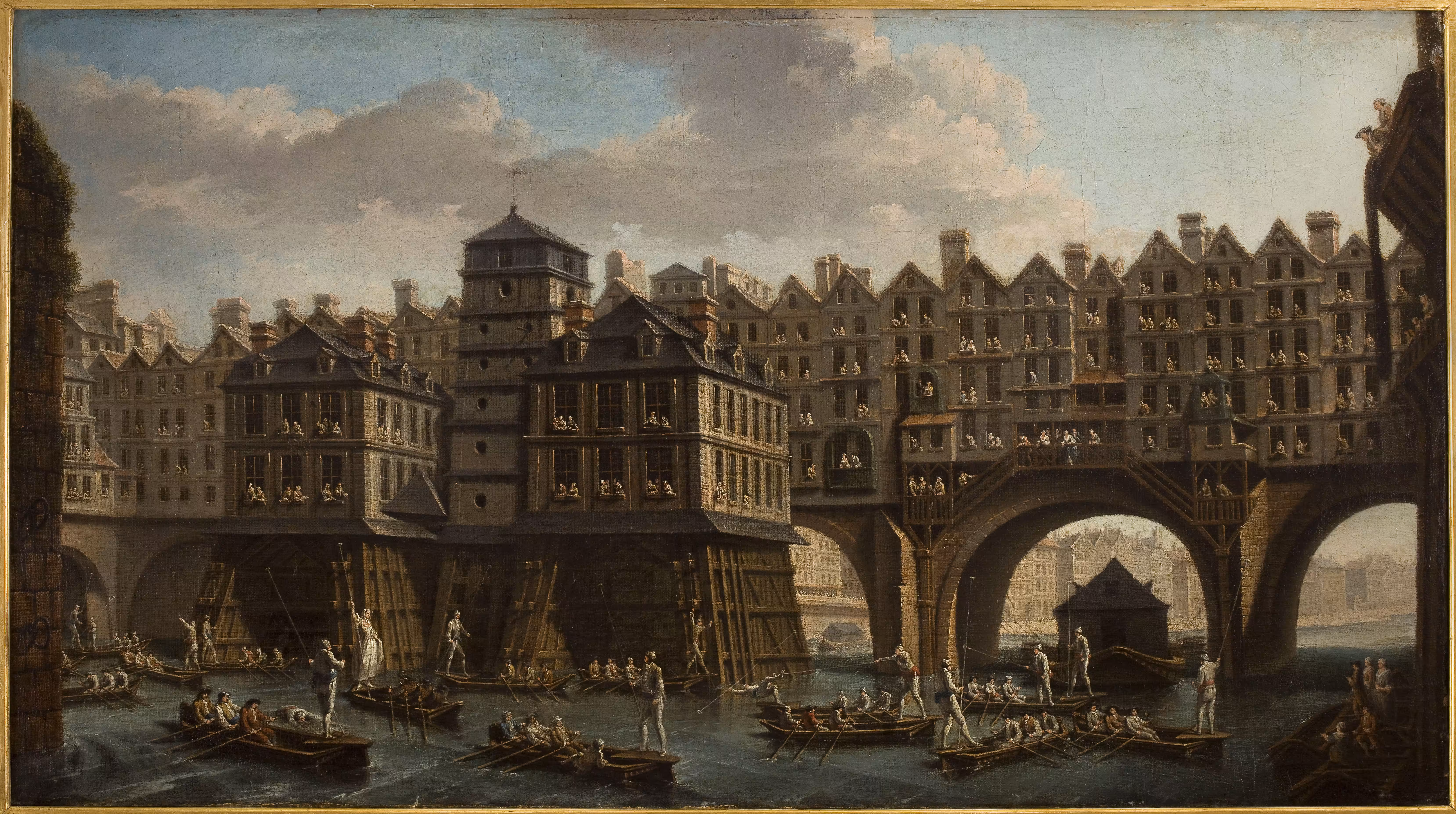 La joute des mariniers, entre le pont Notre-Dame et le pont au Change