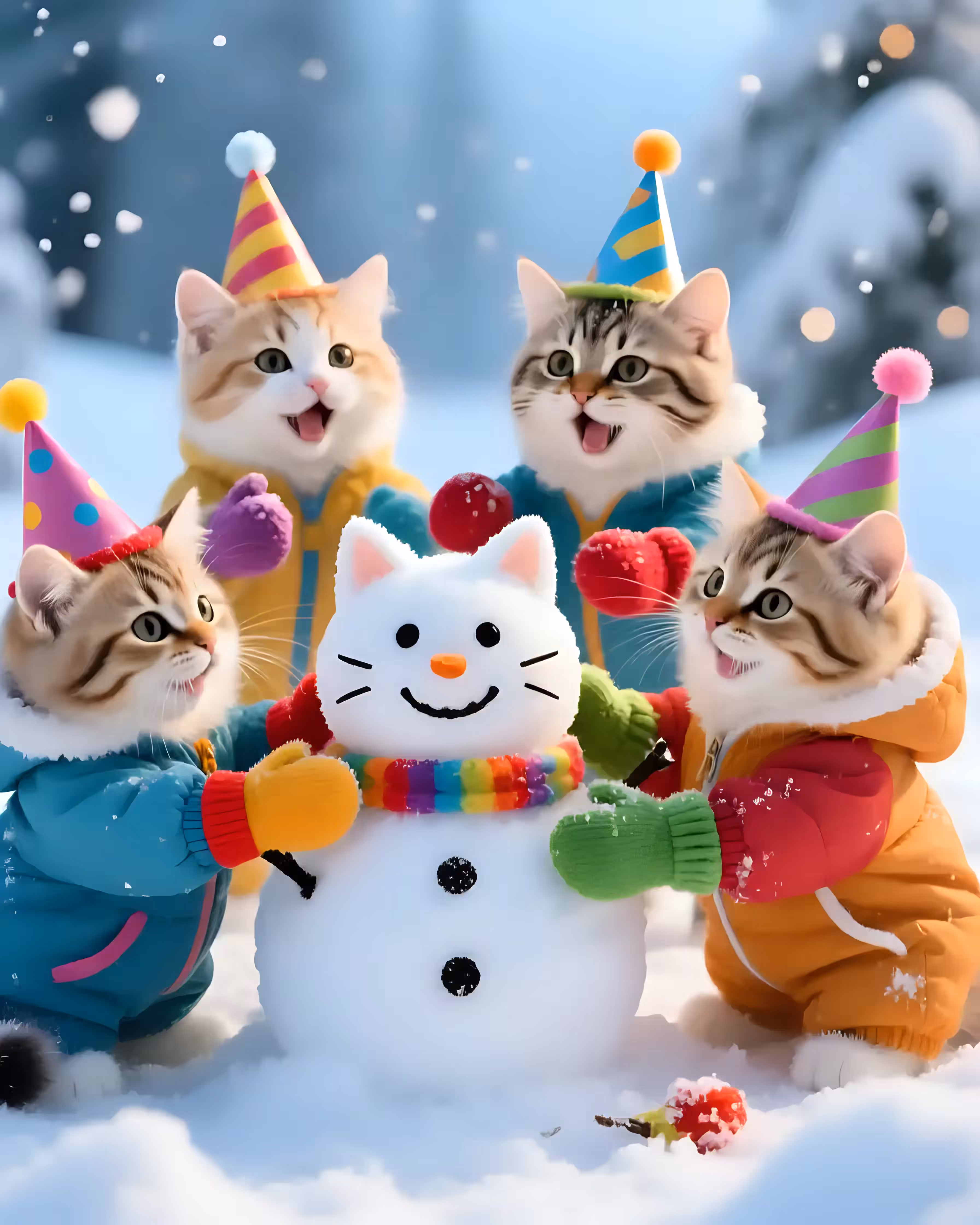Kittens in mittens 