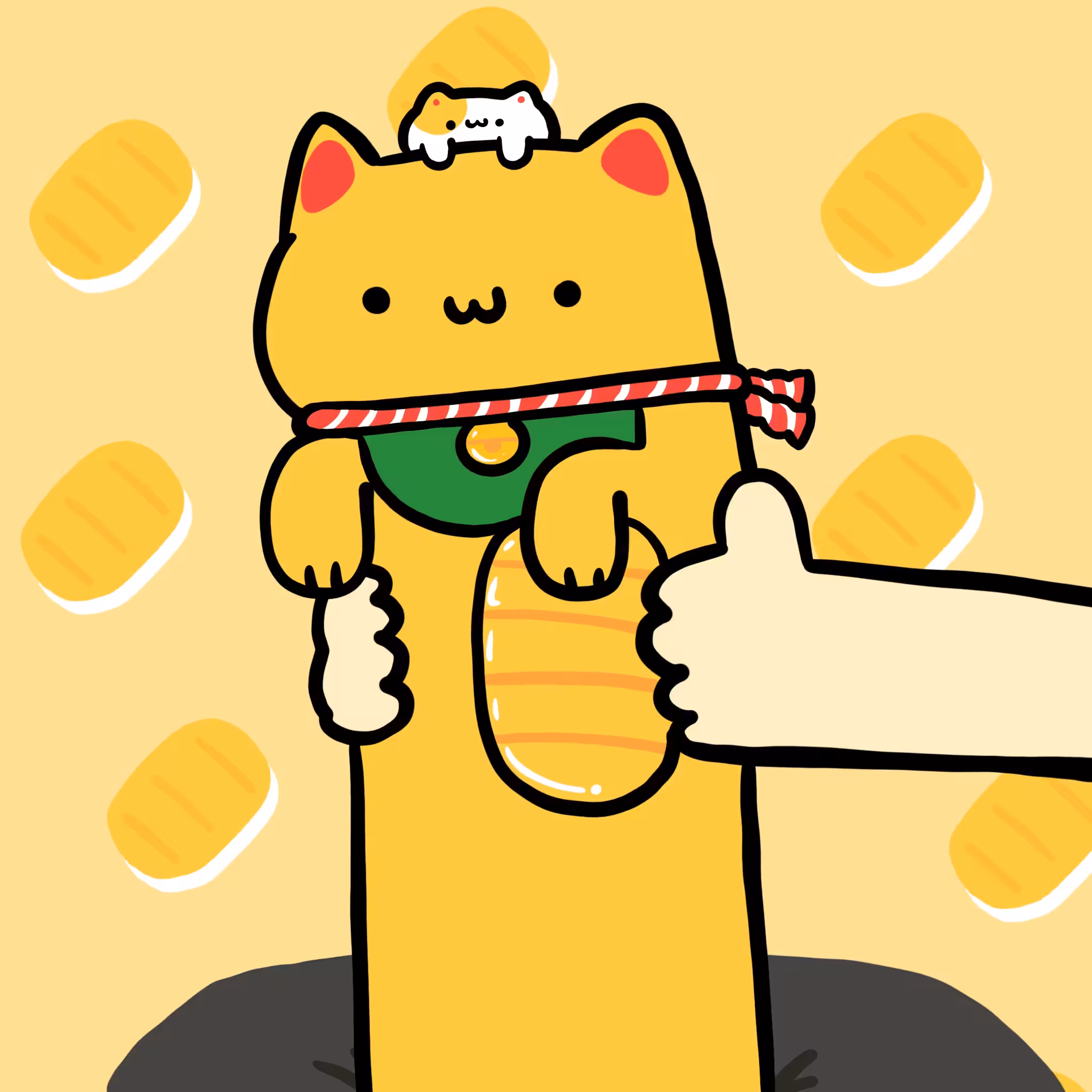  Long long maneki cat #100