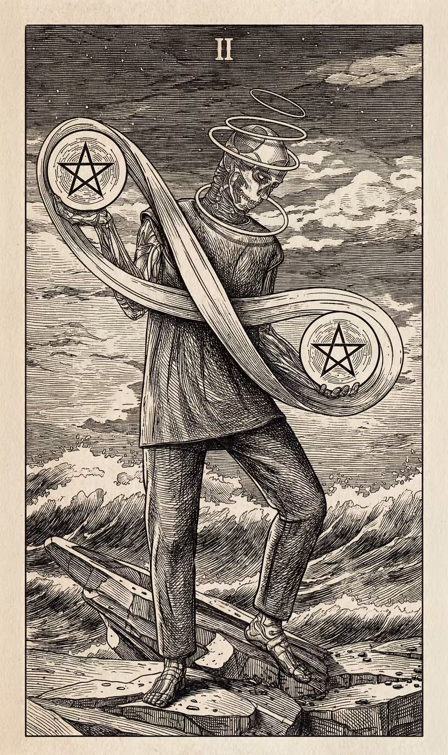 2 of Pentacles — Litho