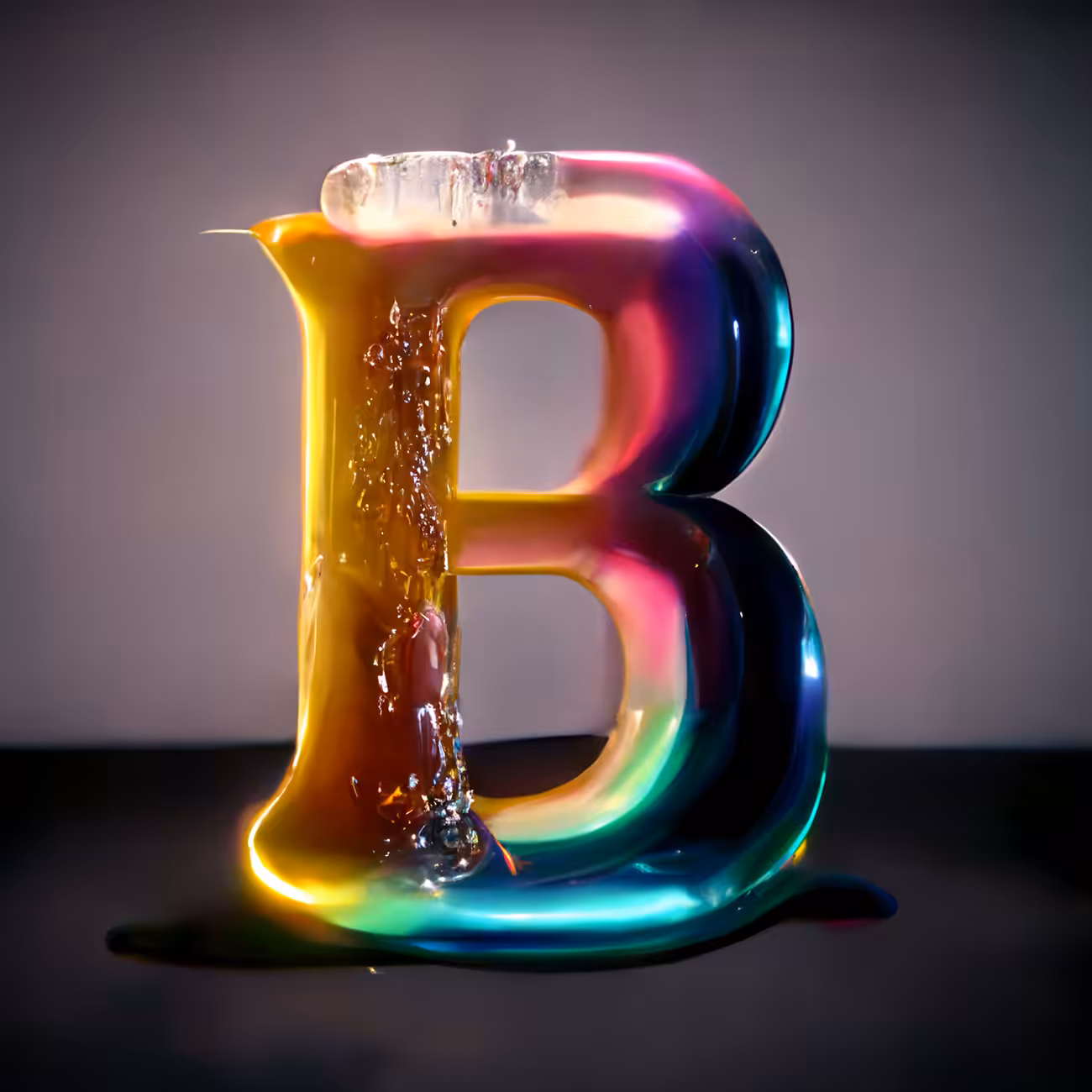 Shiny Liquid Alphabet Series - B