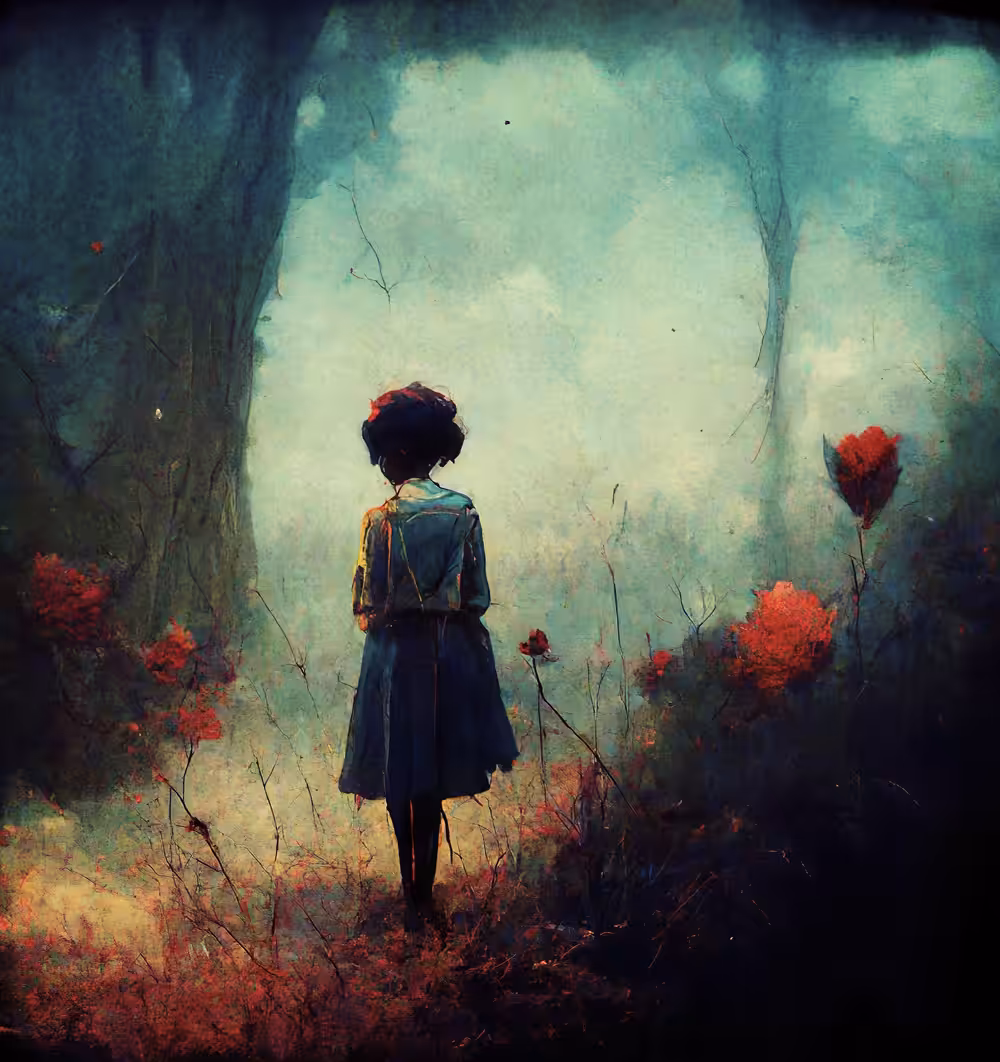 Dawn in the garden of dreams