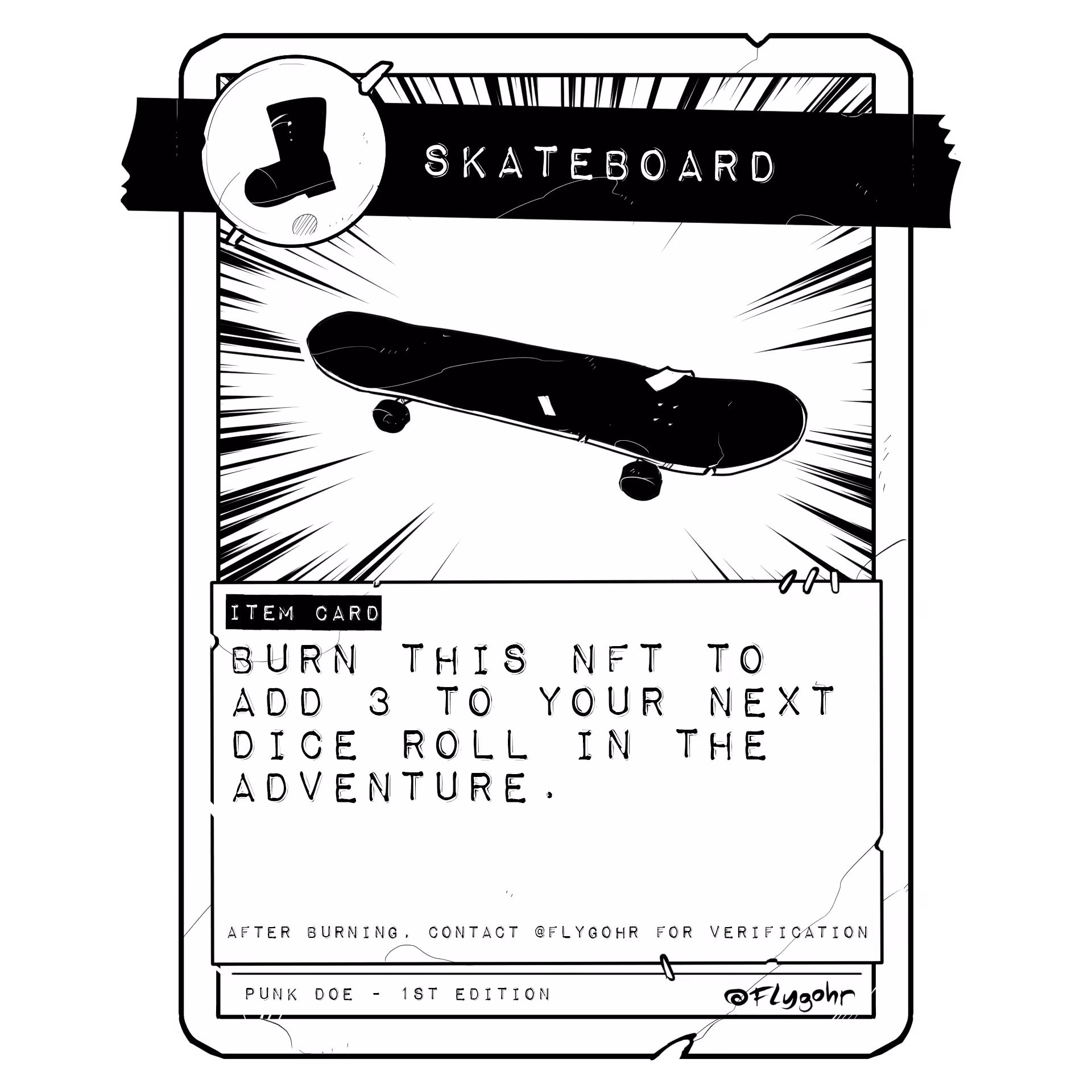 SKATEBOARD | Original Item Card | 1st ED.