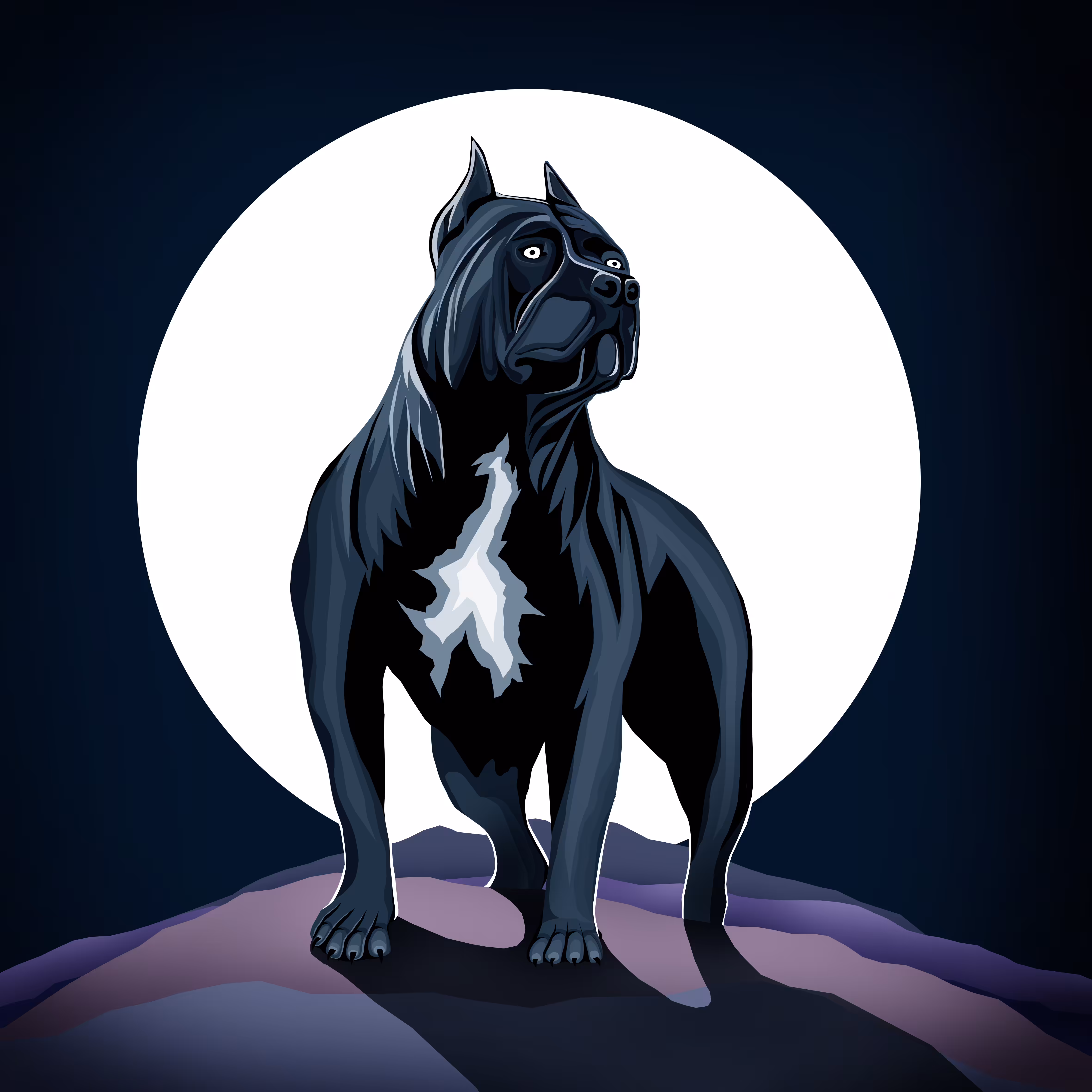 Black pit bull