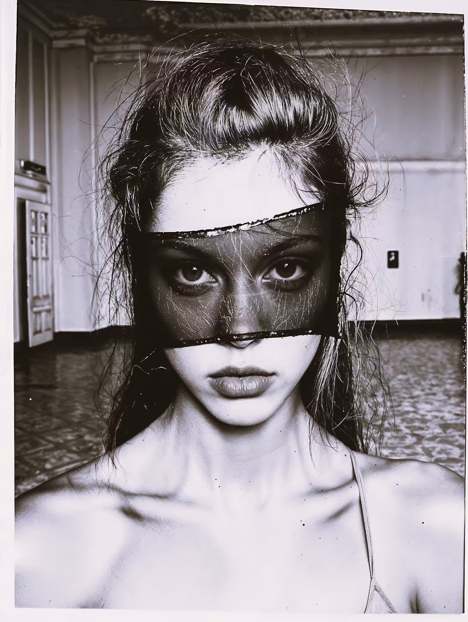 Where the mask ends.