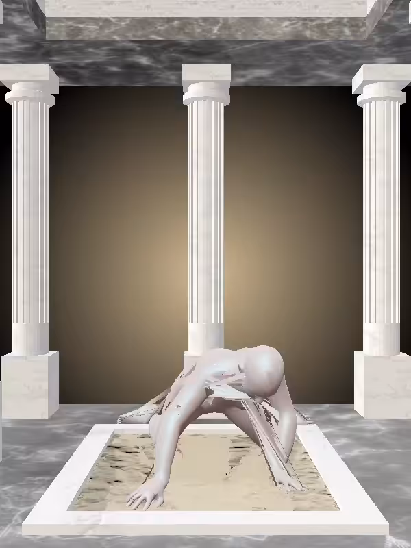The Rising Matte Ivory Woman #5934