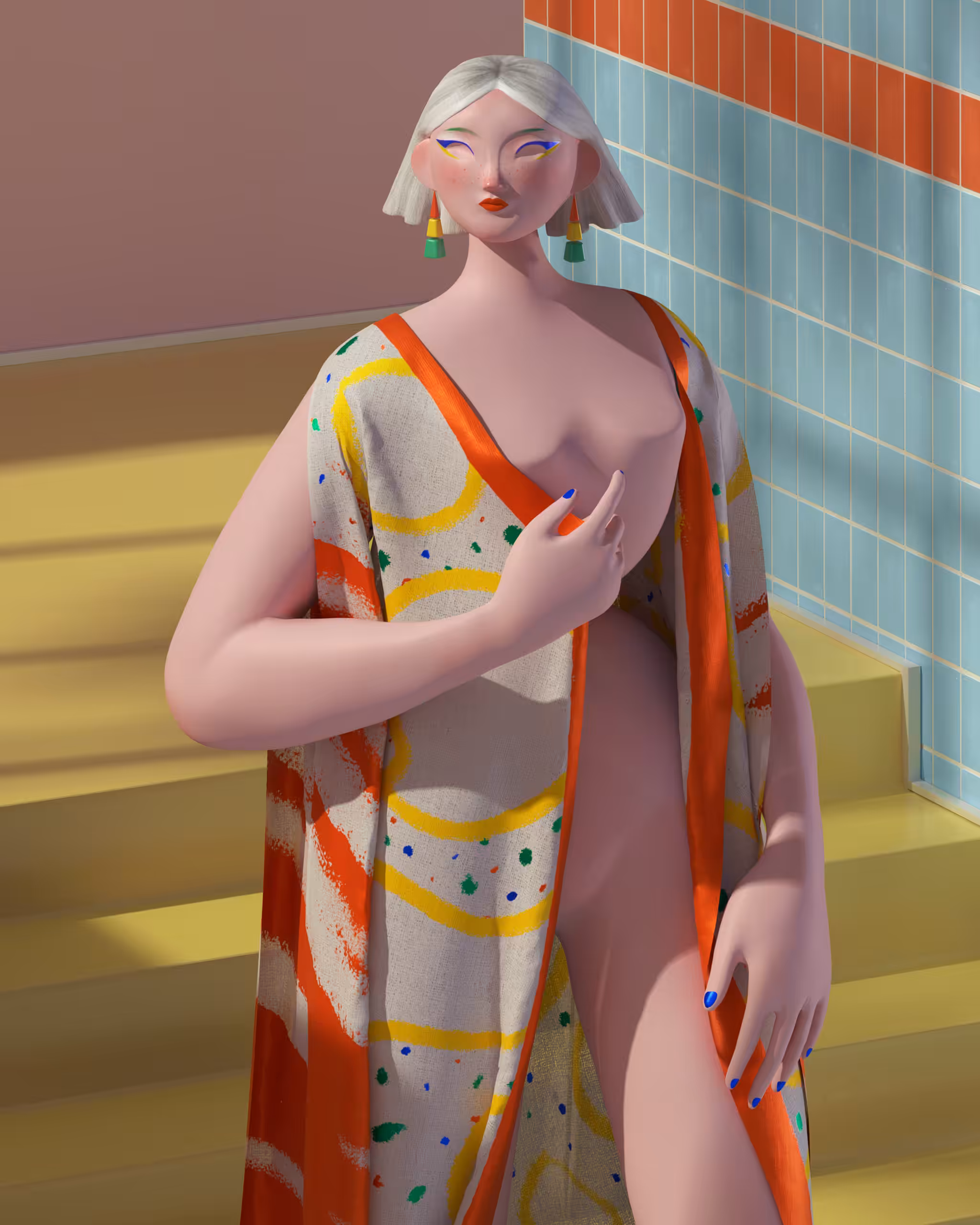 Dahlia and her robe