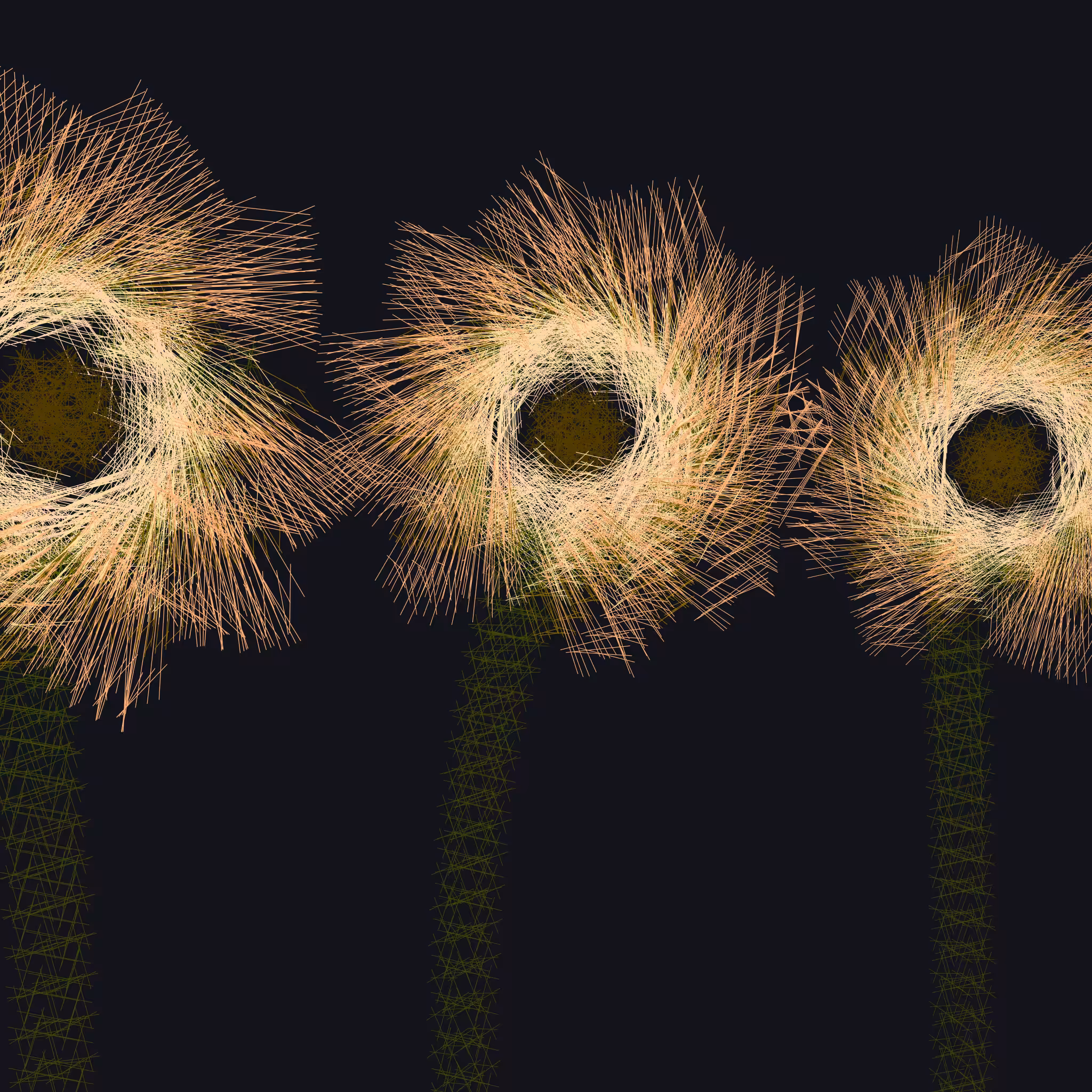 visualization of a frameworks state machine: sunflowers