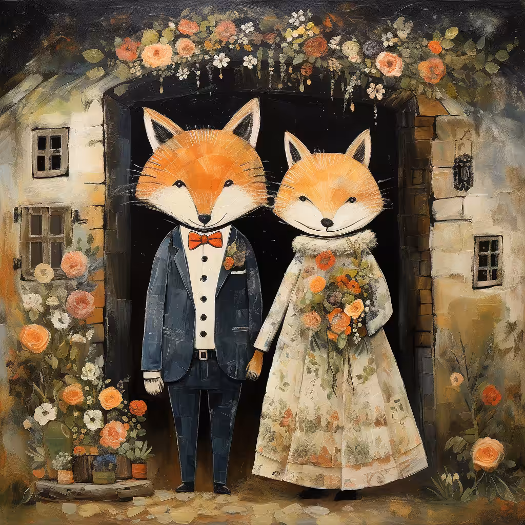 Fox Bride and Groom