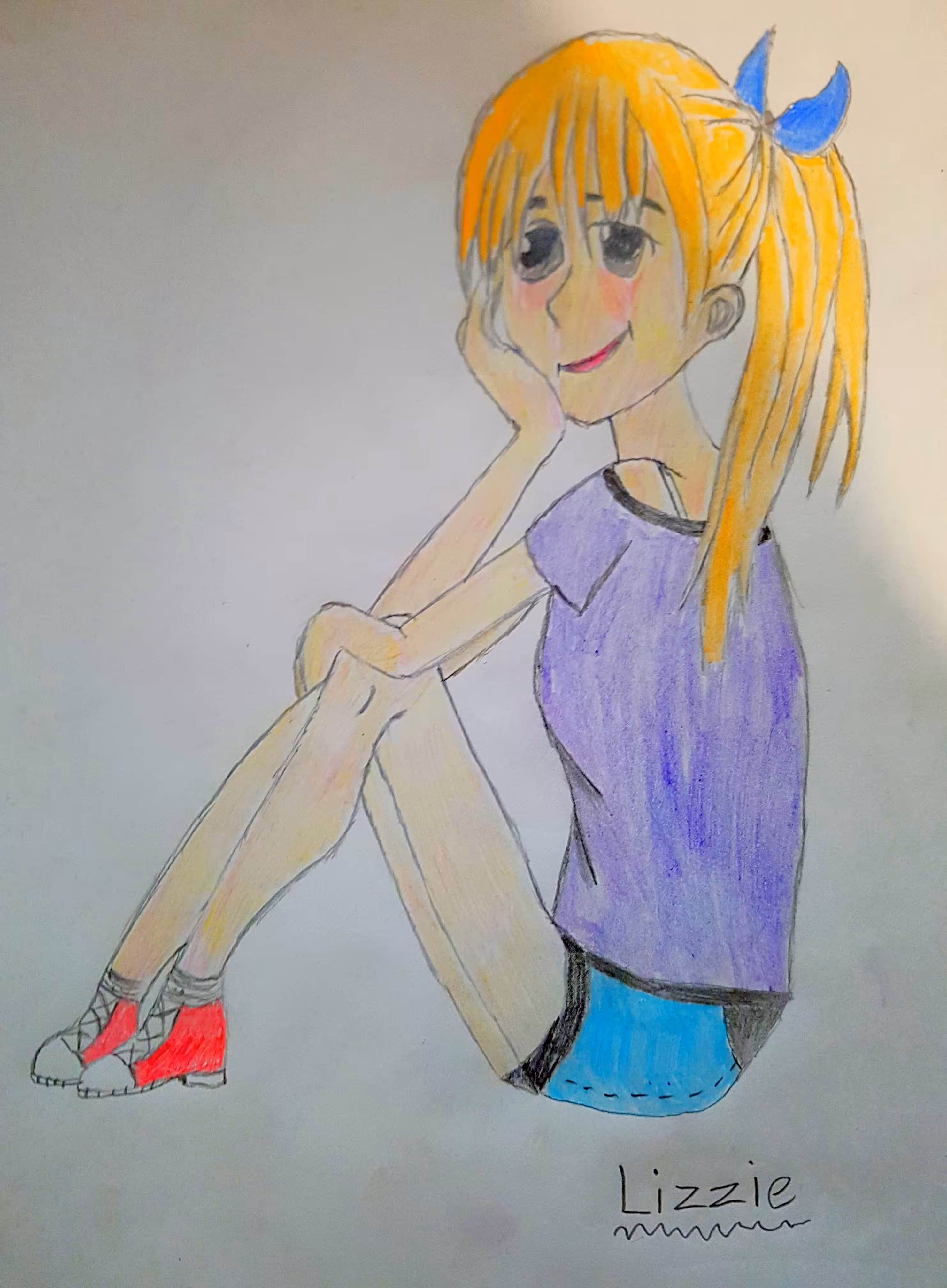 Lizzie Pencil Drawing Enhanced
