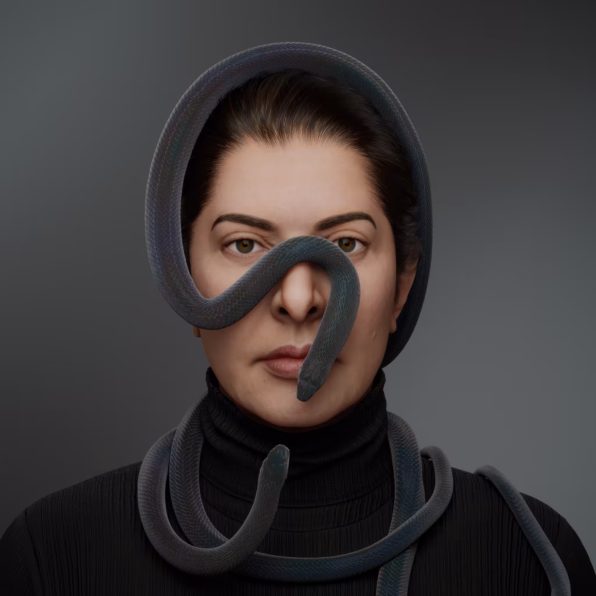 Portrait with Snakes #438
