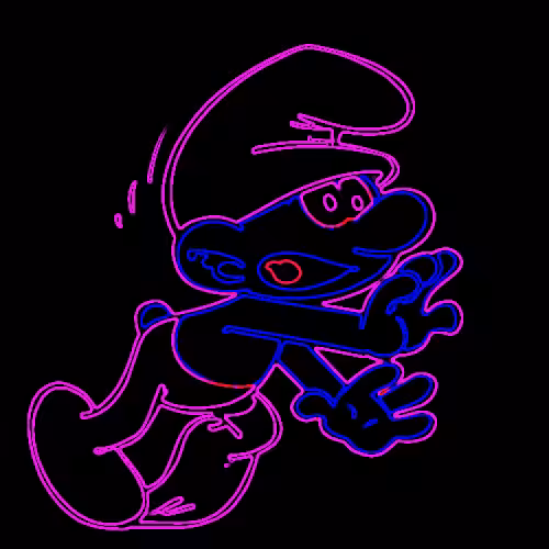 Neon Smurf: Clumsy