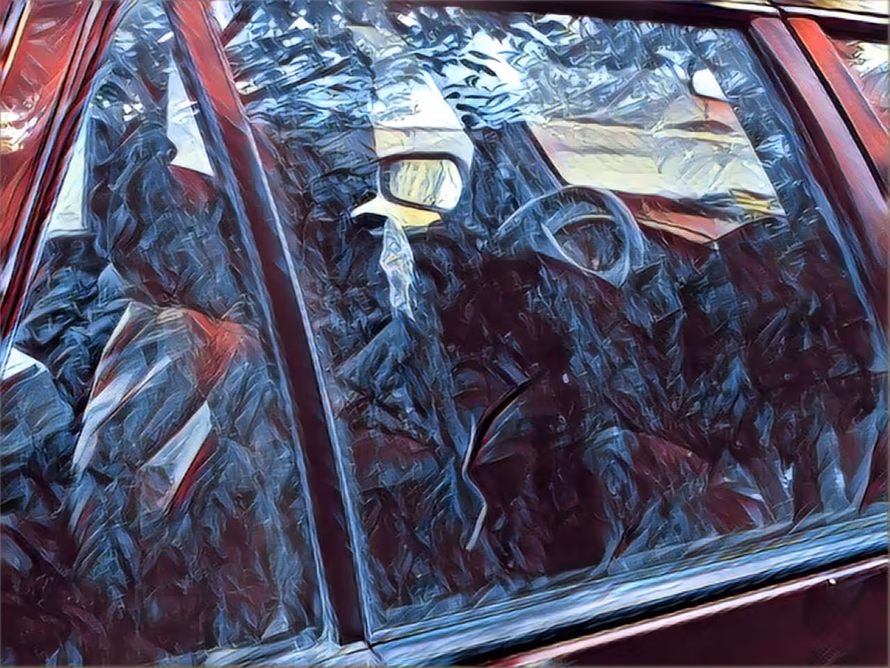 The red car