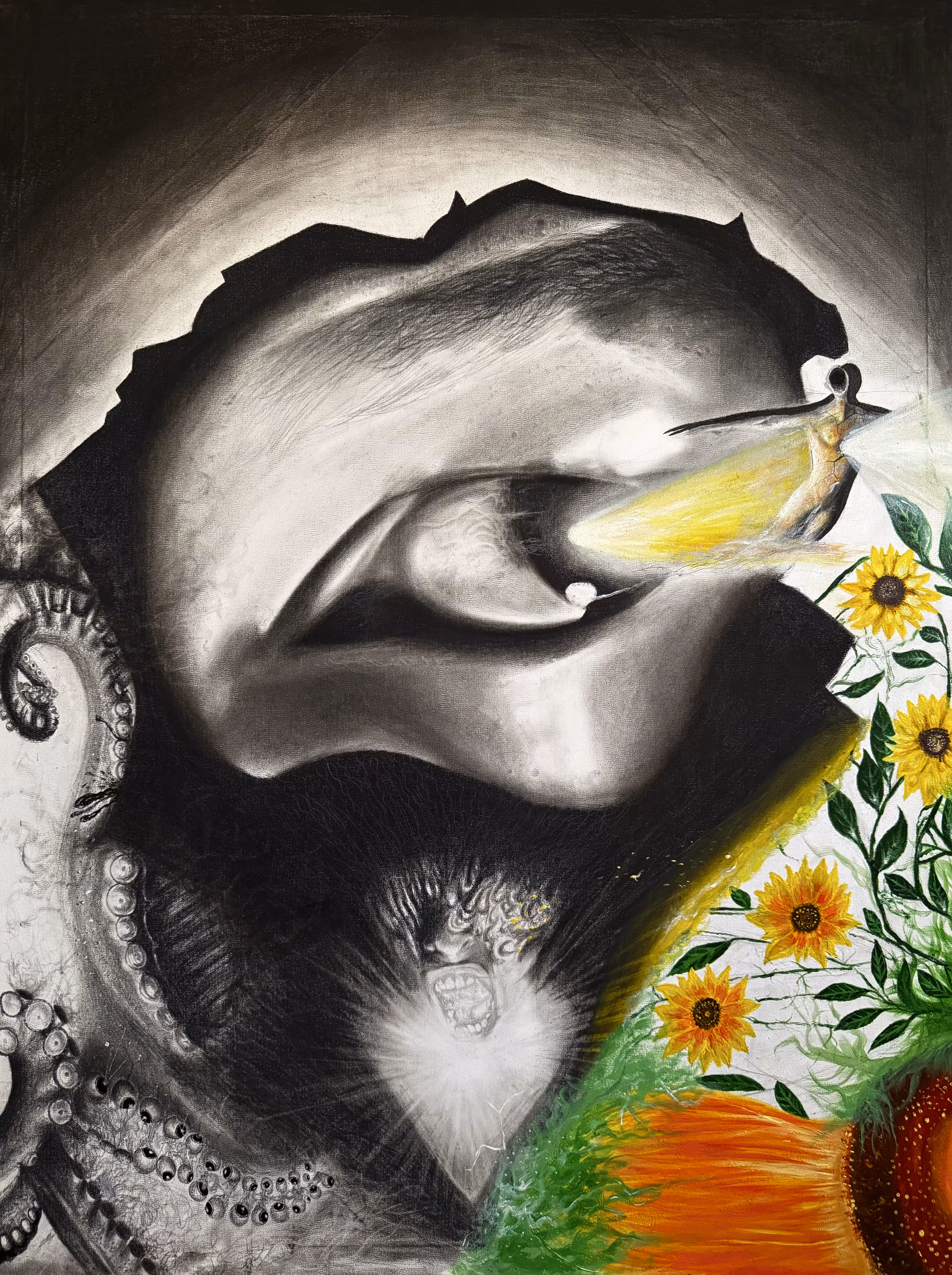 “Stare” (2.5 by 3 feet) 
