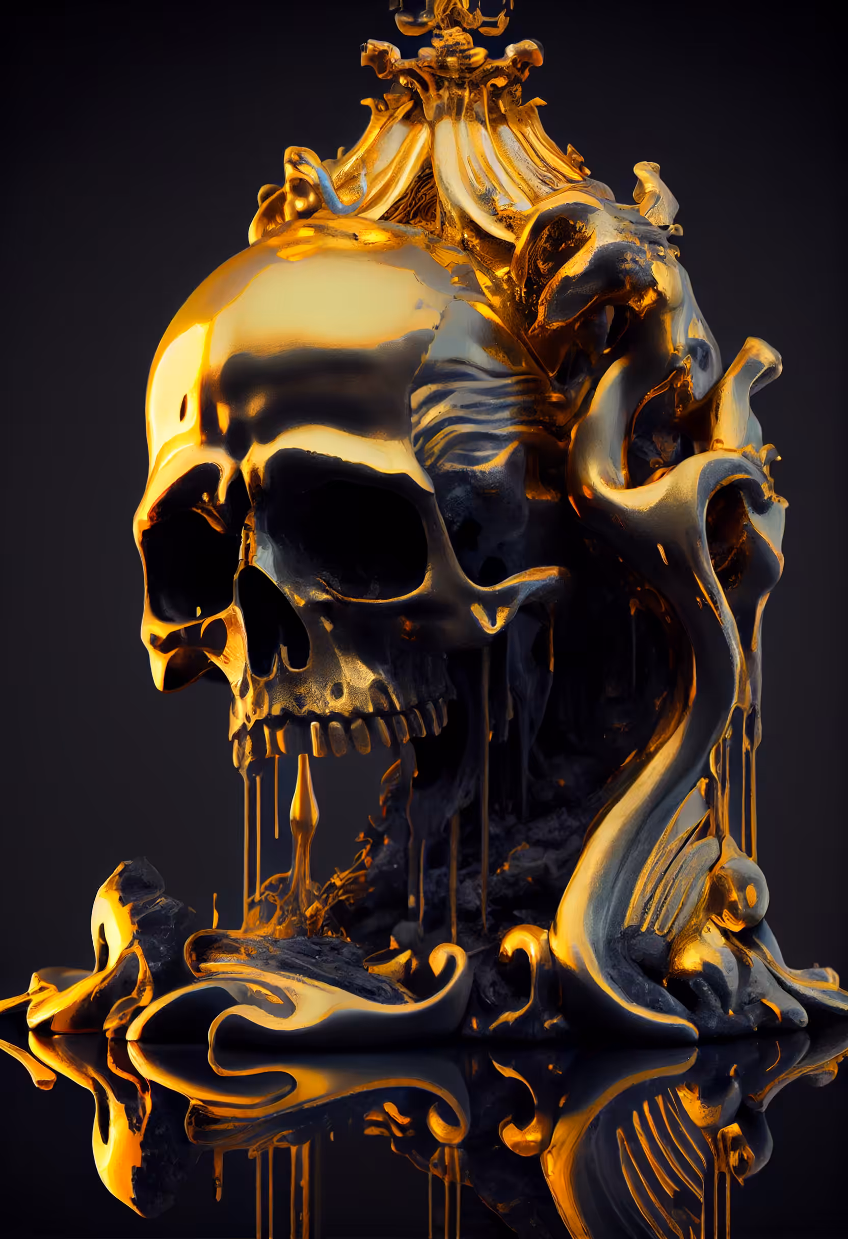 Golden skull