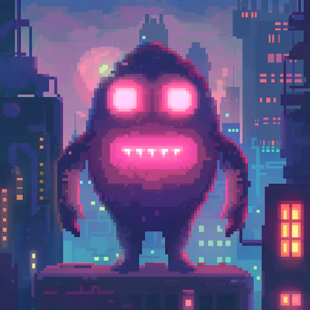 Neon Lamp Monsters on Base #37