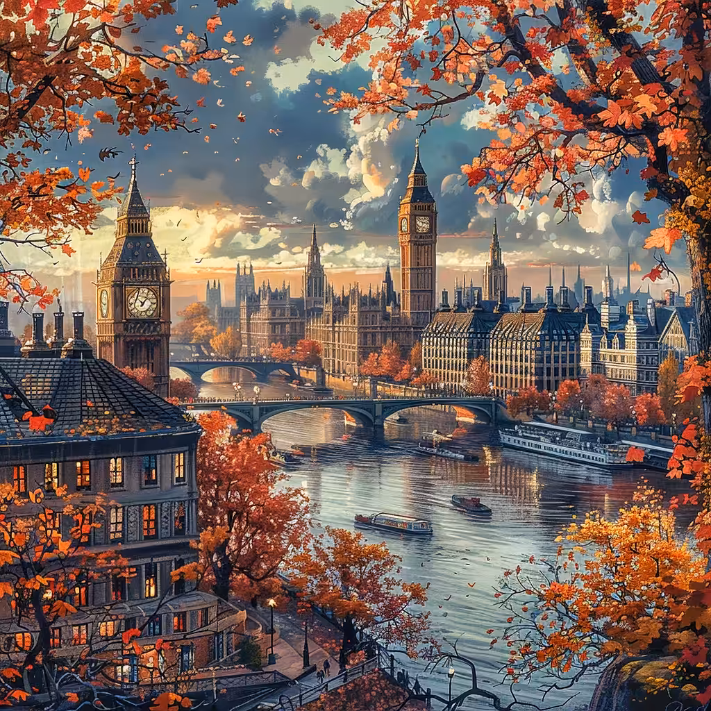 Wonderful Autumn on Old London City