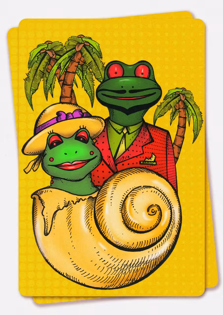 Honeymoon of frogs