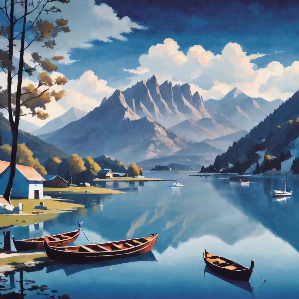 peace inside blue lake 