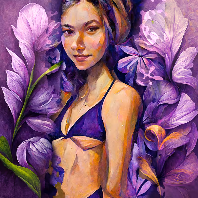 Girl and Flower #3 #10