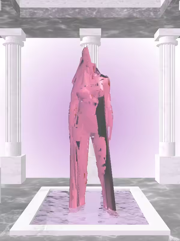 The Phone Calling Sharp Magenta Woman #3022