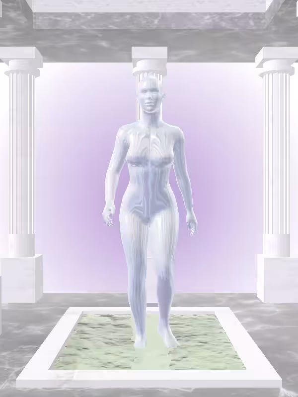 HeavenComputer: The Receding Melted Blue Woman #2648
