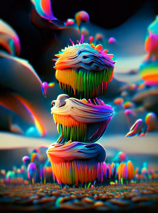 Psychedelic Cupcakes