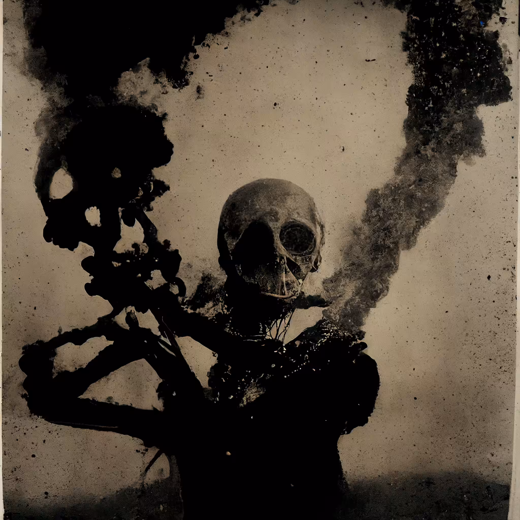 Death playing the flute