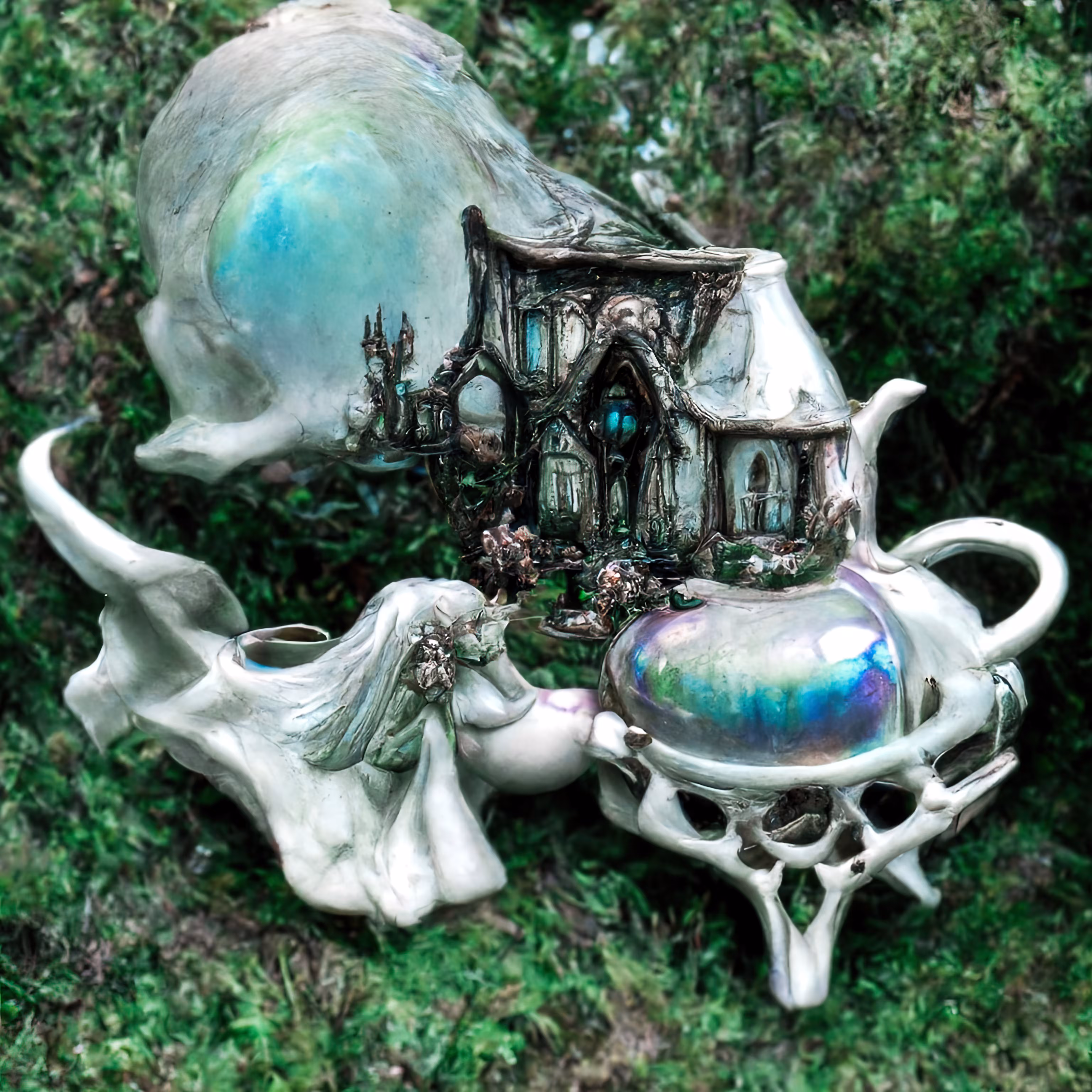 Victorian Cottage and Teapot Garden