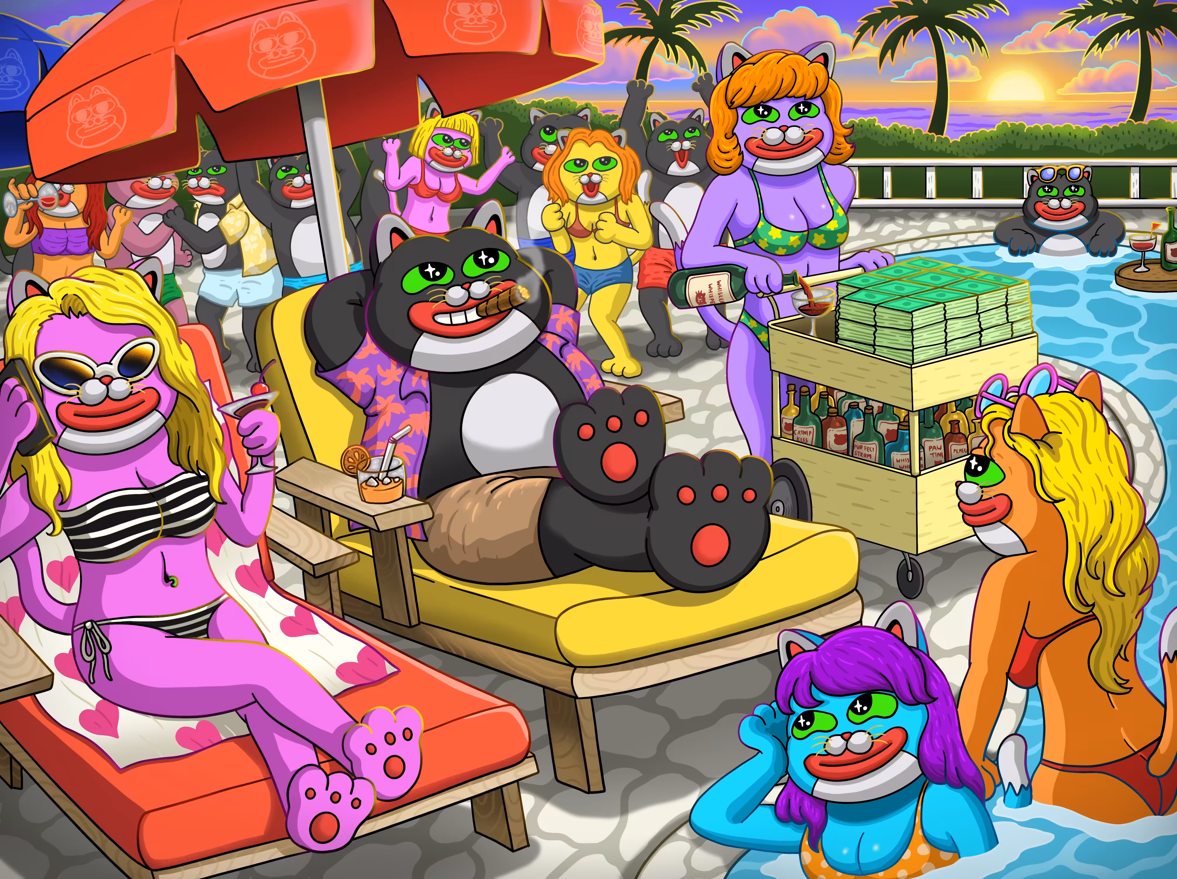 PEPECAT Living Like a Boss