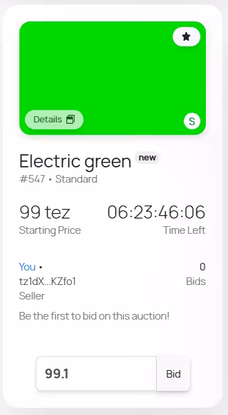 TZCOLORS.IO ELECTRIC GREEN