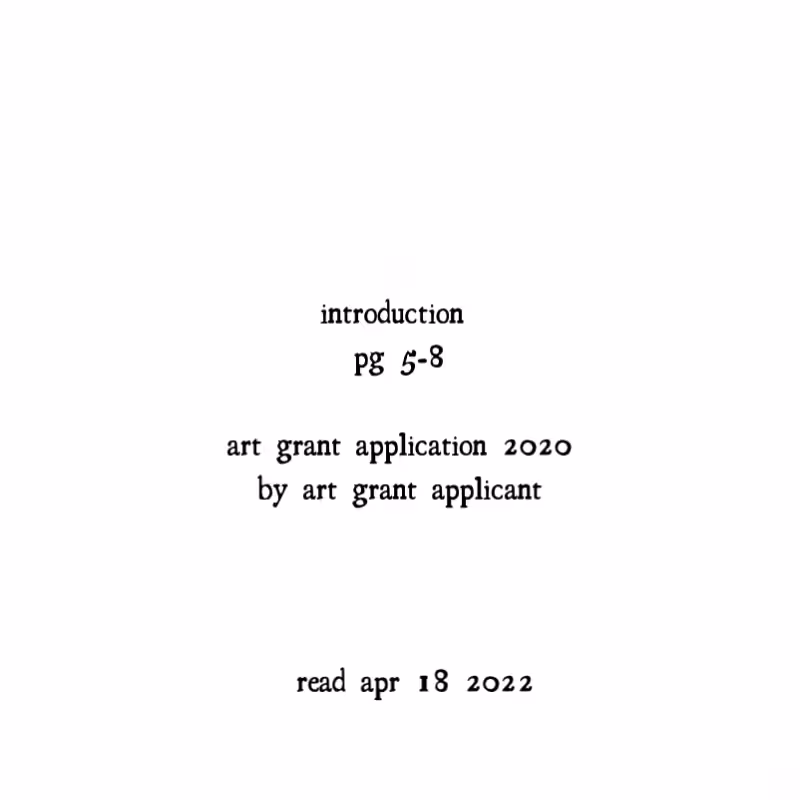 .22 INTRODUCTION of CONFESSIONS OF AN ART WORLD TROLL read by art grant applicant on 18 april, 2022.