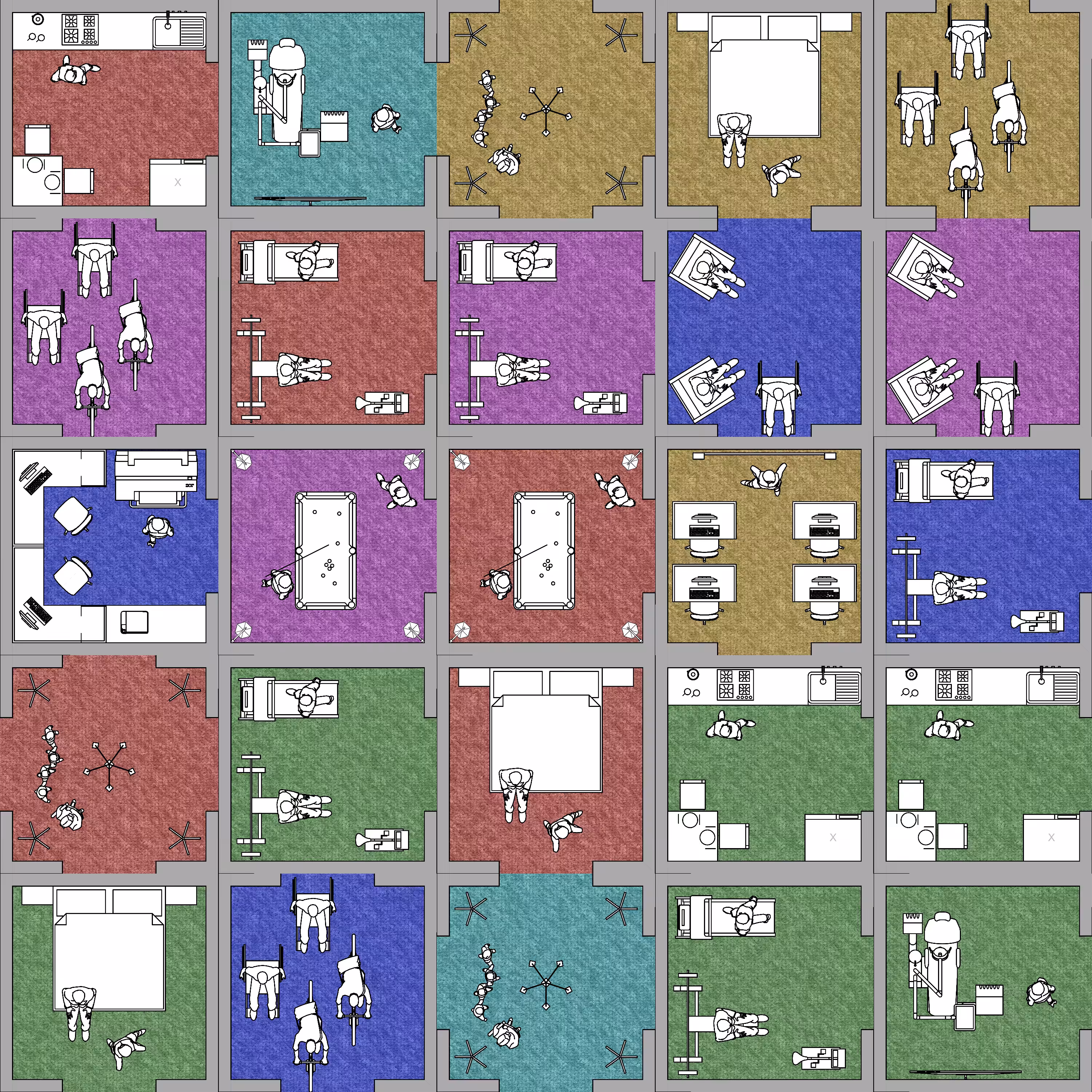 Harlequin block building #12