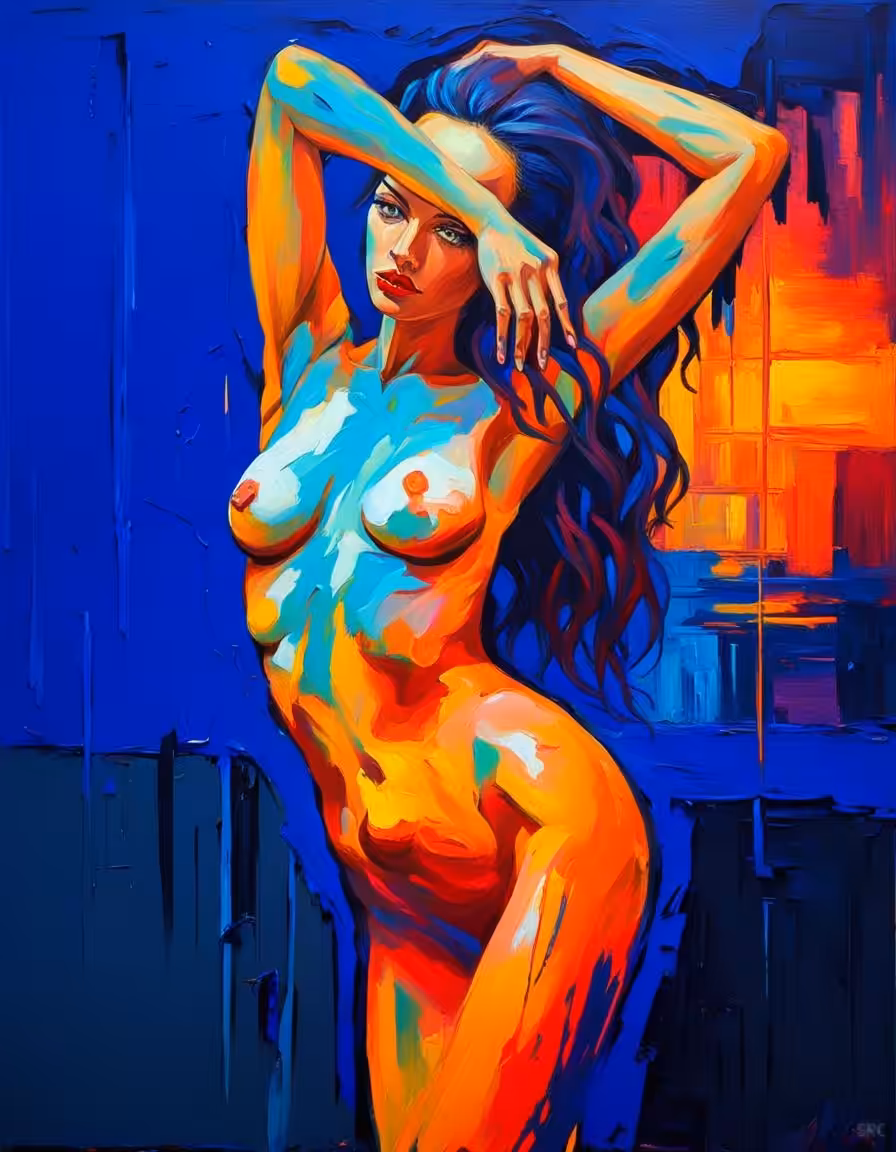 Naked in the Neon Light / Pose 2