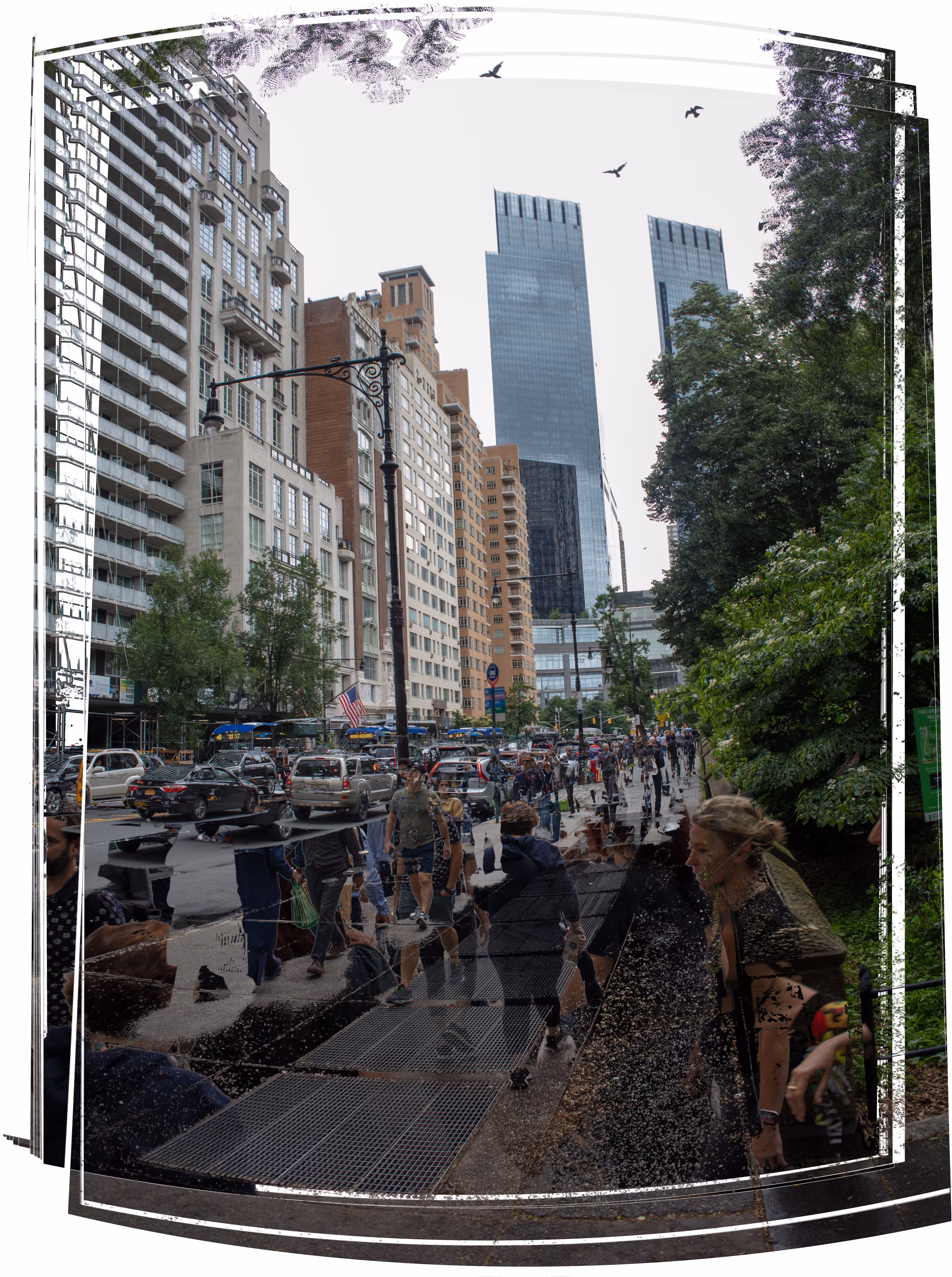 Un-Still Life: Right Panel (View West), Triptych of 59th street and 7th Avenue 