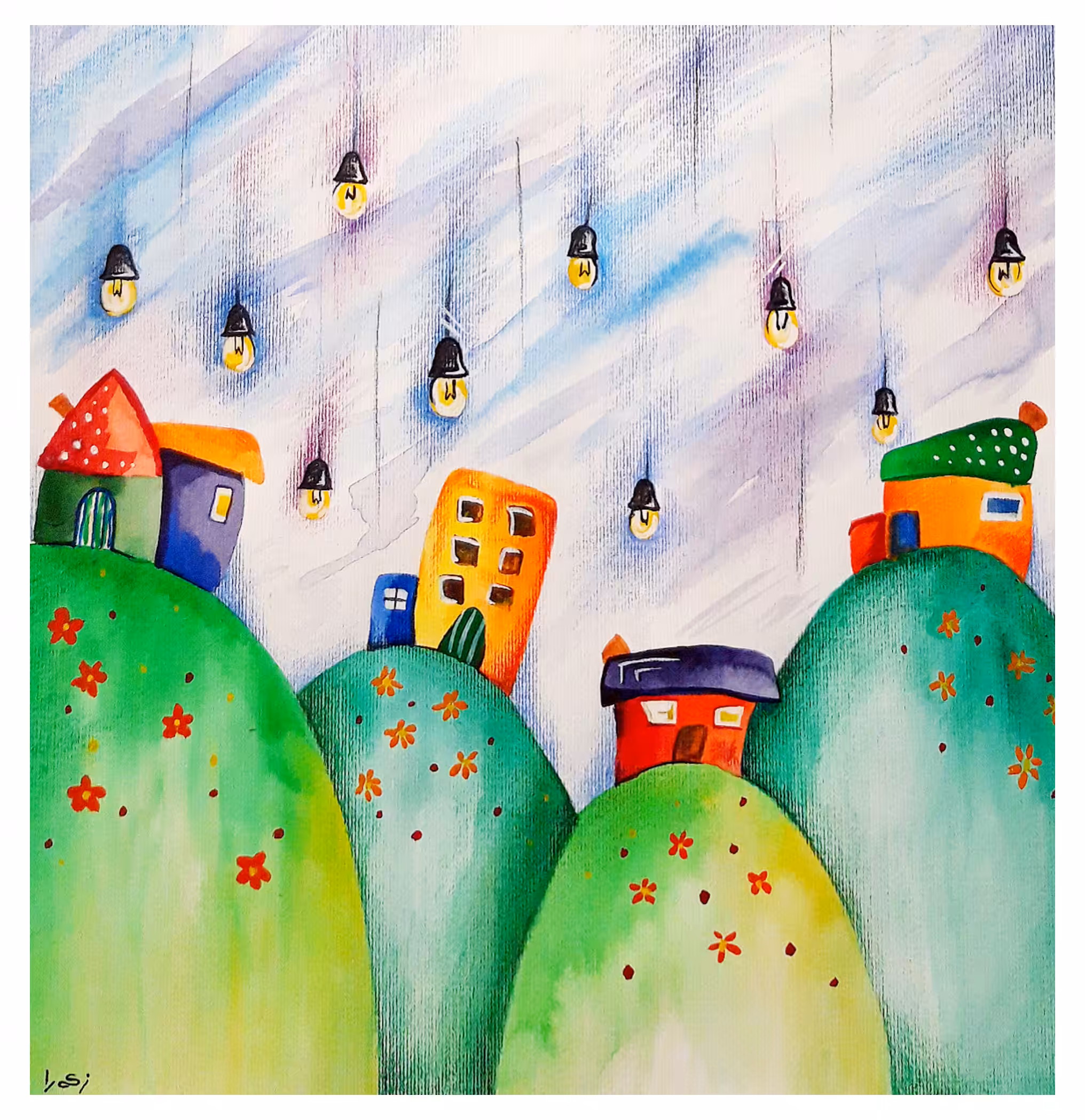 The bright lamps of the sky